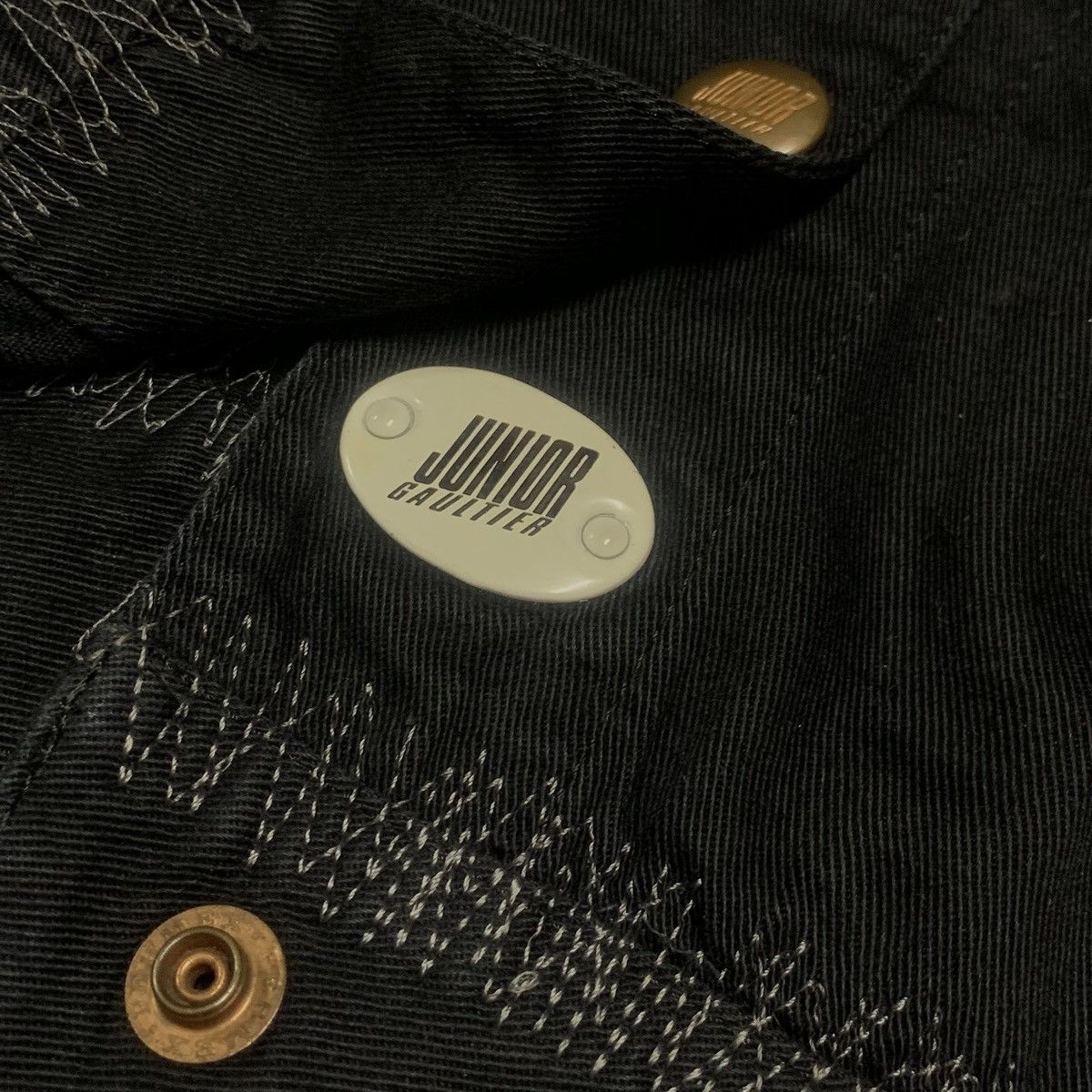 Jean Paul Gaultier Vintage 90's Junior Gaultier Embroidered Cropped Jacket Size M / US 6-8 / IT 42-44 - 7 Thumbnail