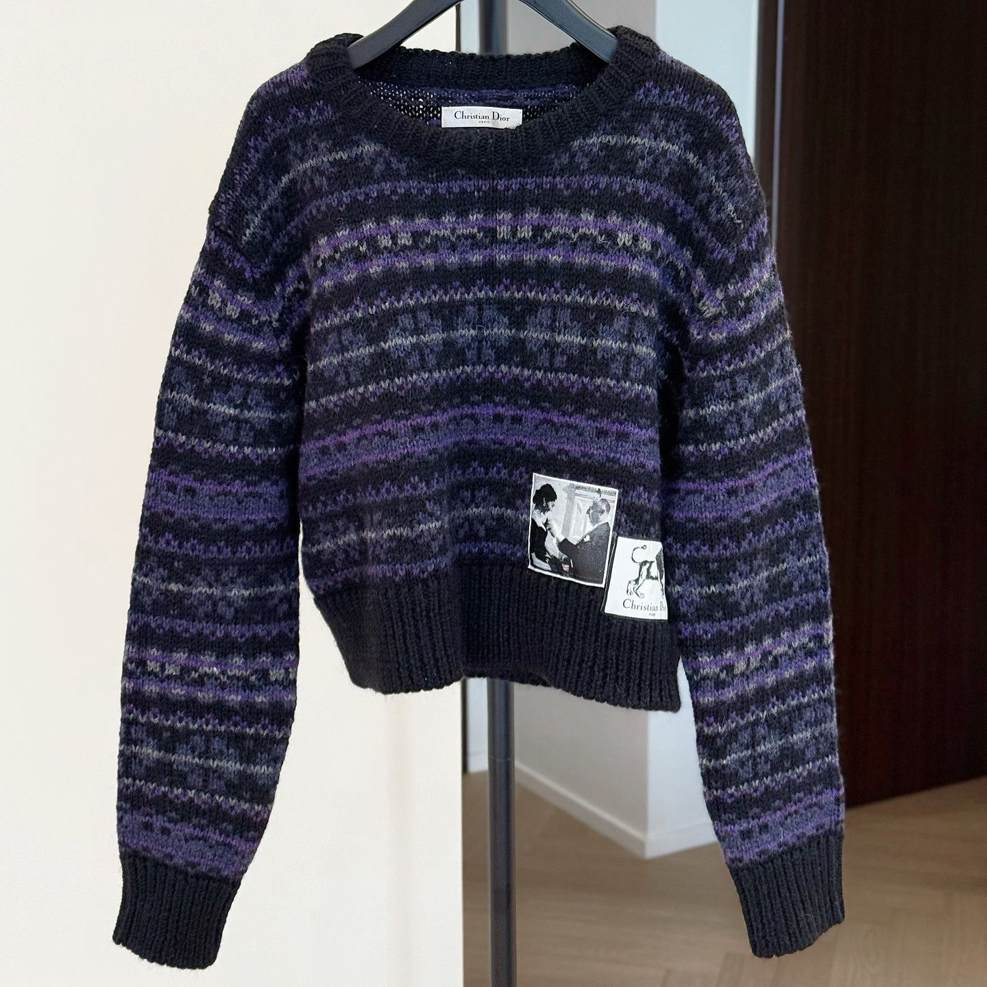 Dior Dior Graphic Patch Wool Sweater Size 38 Size S / US 4 / IT 40 - 1 Thumbnail