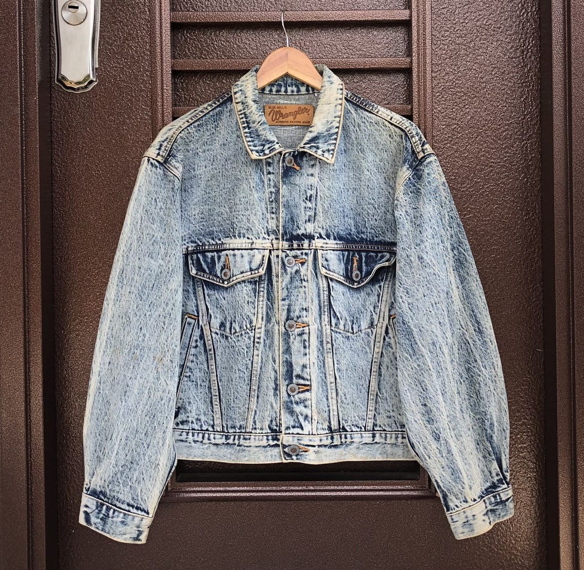 Wrangler VTG 80s Wrangler Blue Bell’s Acid Wash Denim Trucker Jacket Size US M / EU 48-50 / 2 - 6 Thumbnail
