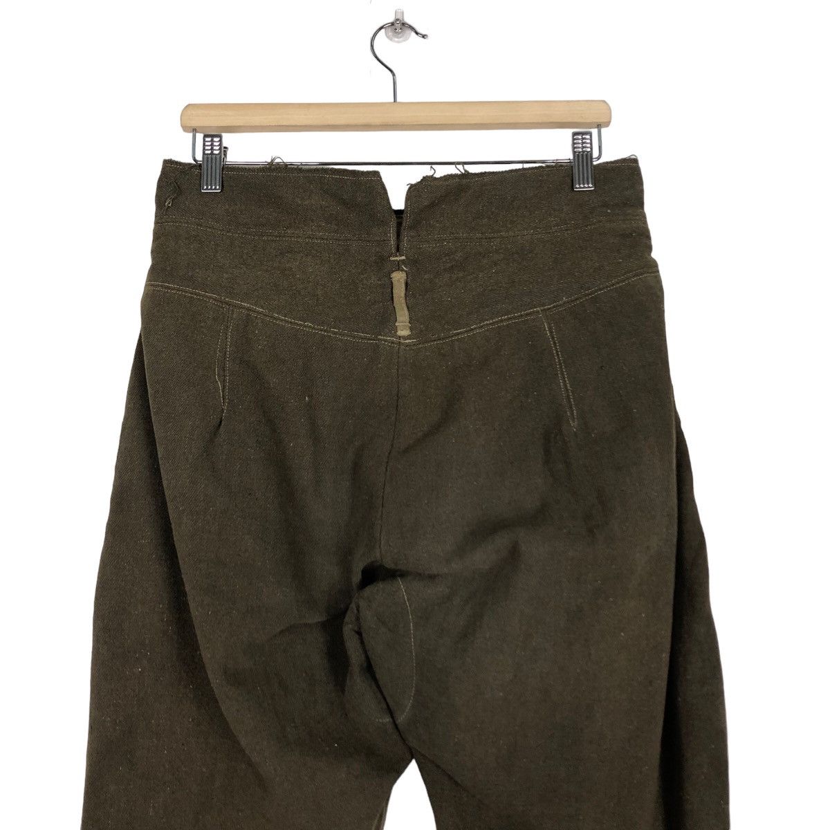 Vintage 🔥TRUE VINTAGE 40’s MILITARY WOOL PANTS CROPPED SMOCKED Size US 32 / EU 48 - 9 Thumbnail