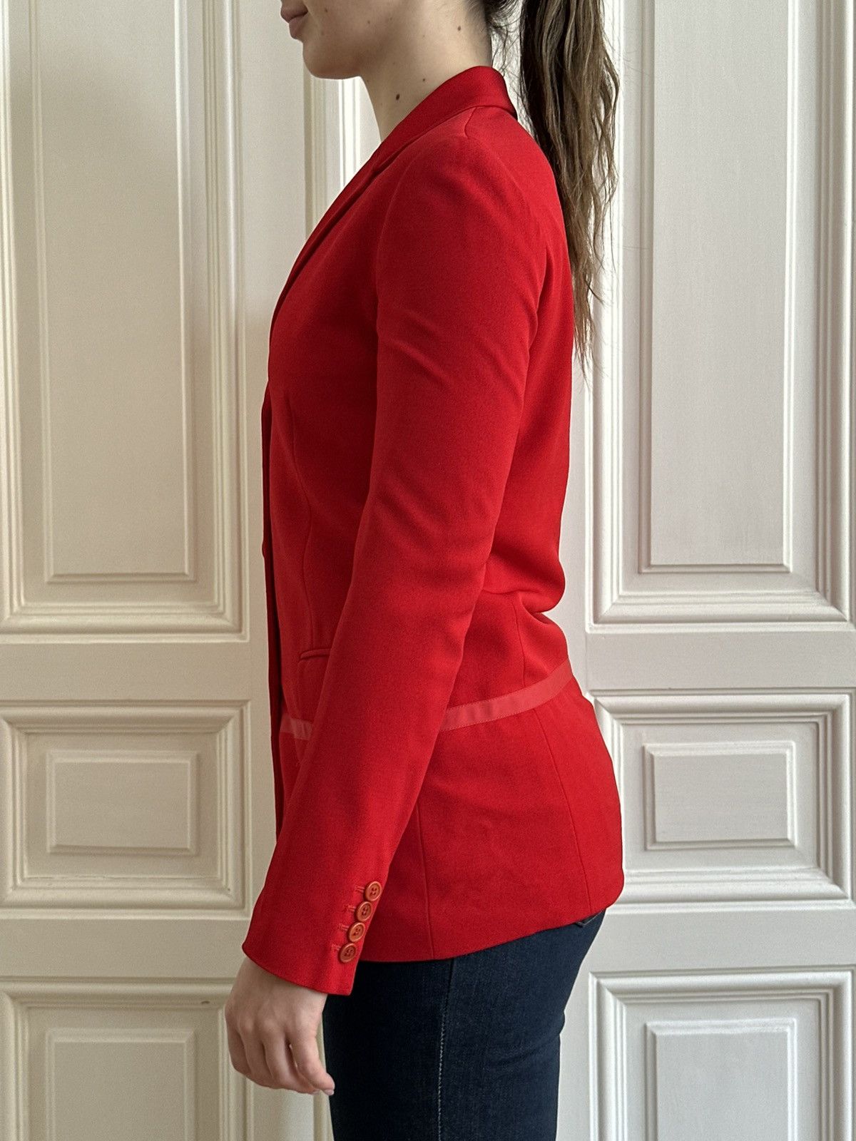Helmut Lang Helmut Lang 1990s Runway Rare Archive Red Classic Blazer Size M / US 6-8 / IT 42-44 - 8 Thumbnail