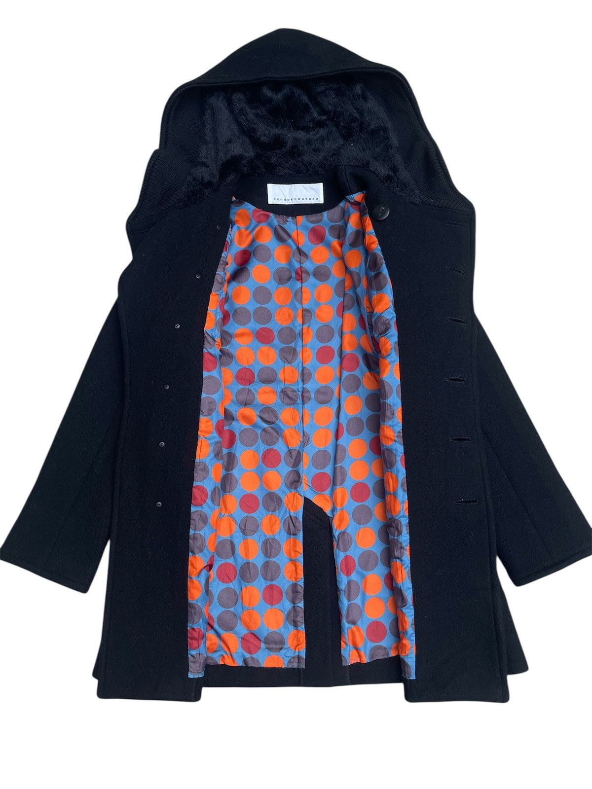 Sunao Kuwahara sunaokuwahara Avant-Garde Coat – Faux Fur & Polka Dot Lining Size S / US 4 / IT 40 - 4 Thumbnail