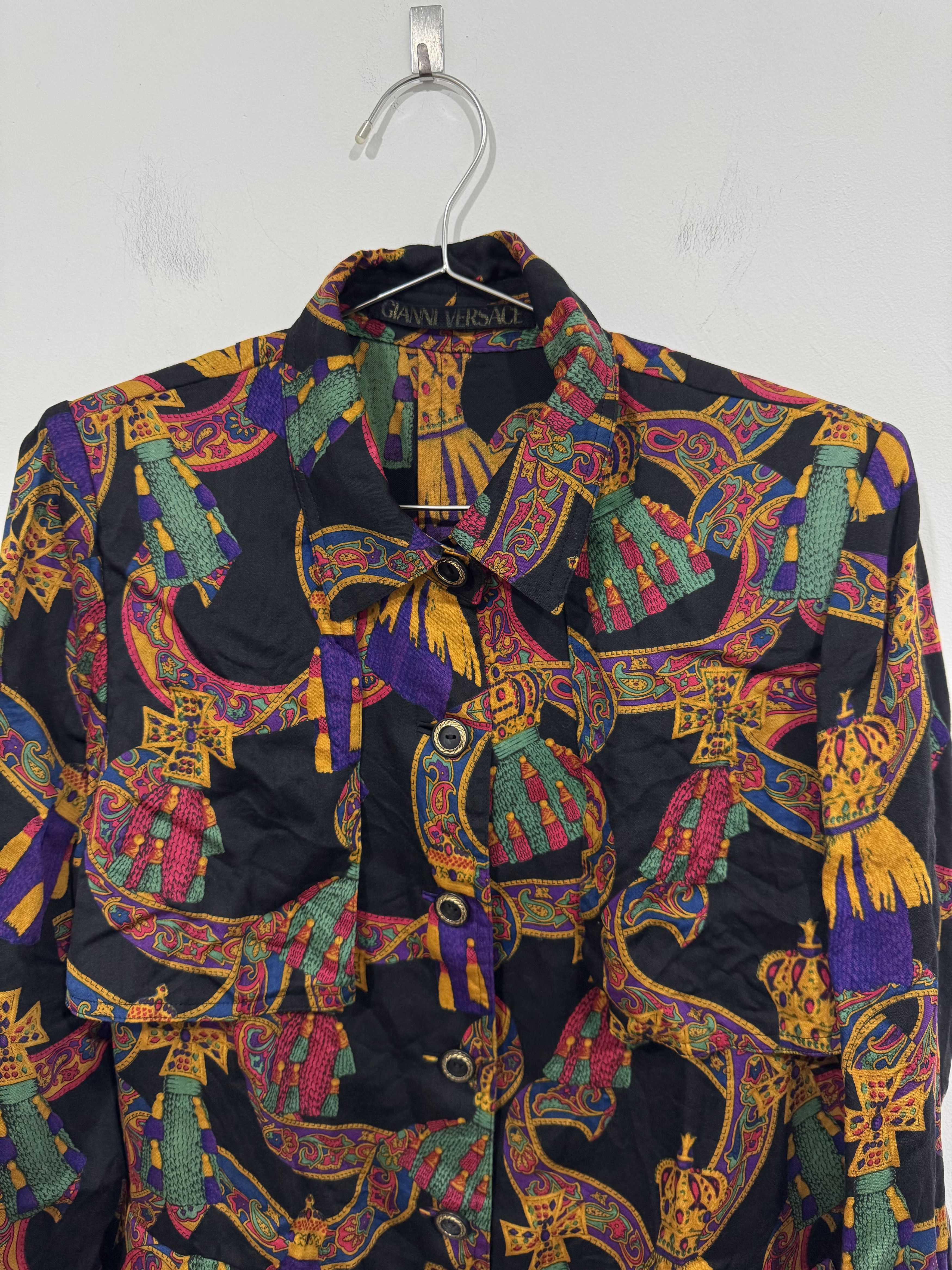 Versace Vintage Gianni Versace Baroque Blazer Size 42L - 4 Thumbnail
