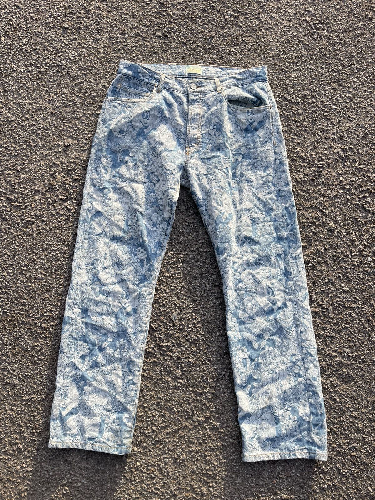 Aries Aries Acid Cartoon print denim jeans blue Size US 32 / EU 48 - 4 Thumbnail
