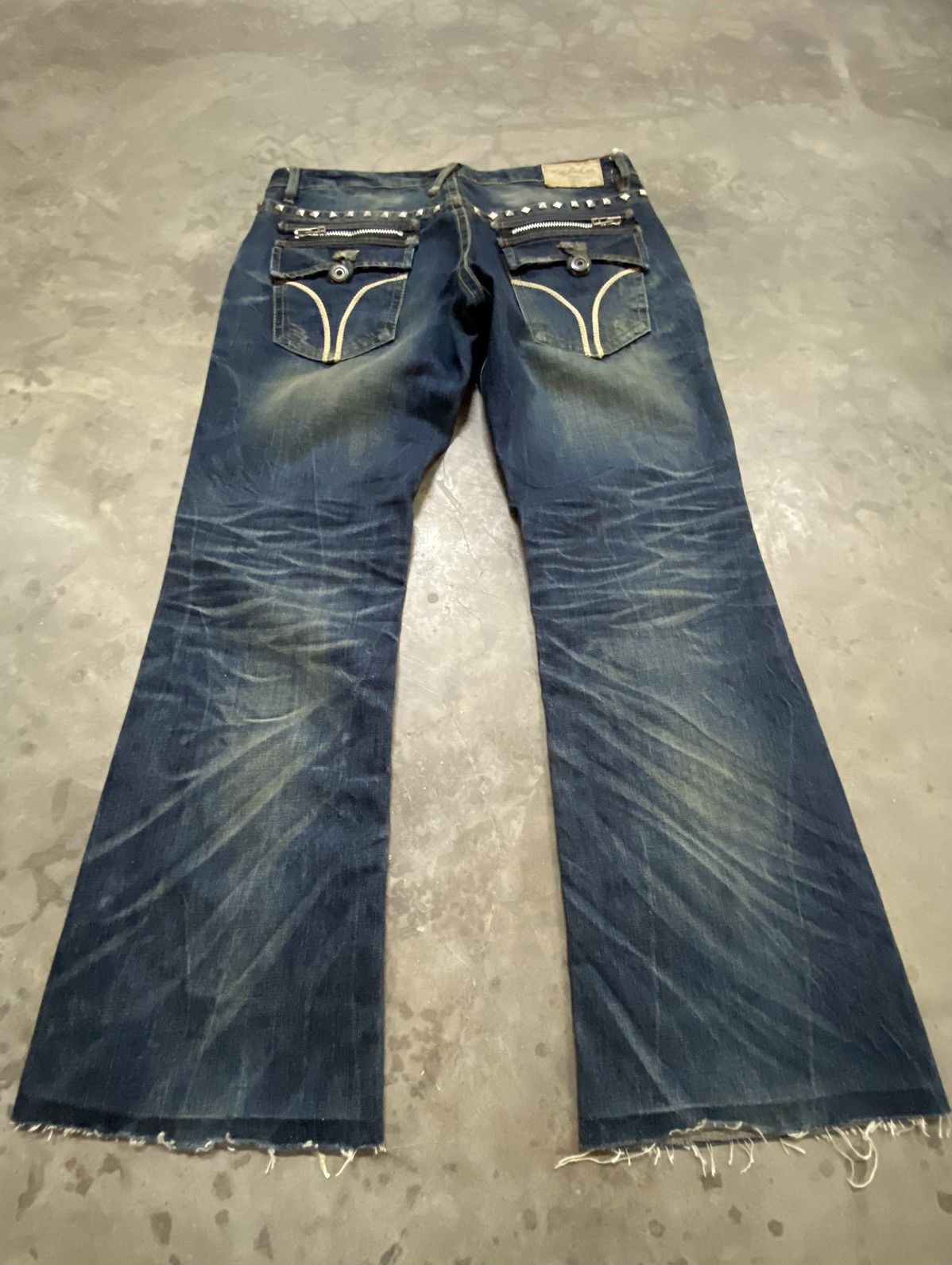 Japanese Brand Flare Jeans Japanese Lolita Mud Rusty Boot Cut Size US 36 / EU 52 - 1 Thumbnail