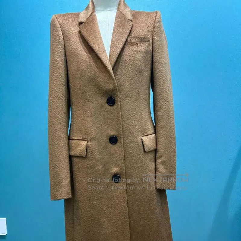 Burberry Burberry Brown Cashmere Long Coat for Women. Size L / US 10 / IT 46 - 9 Thumbnail