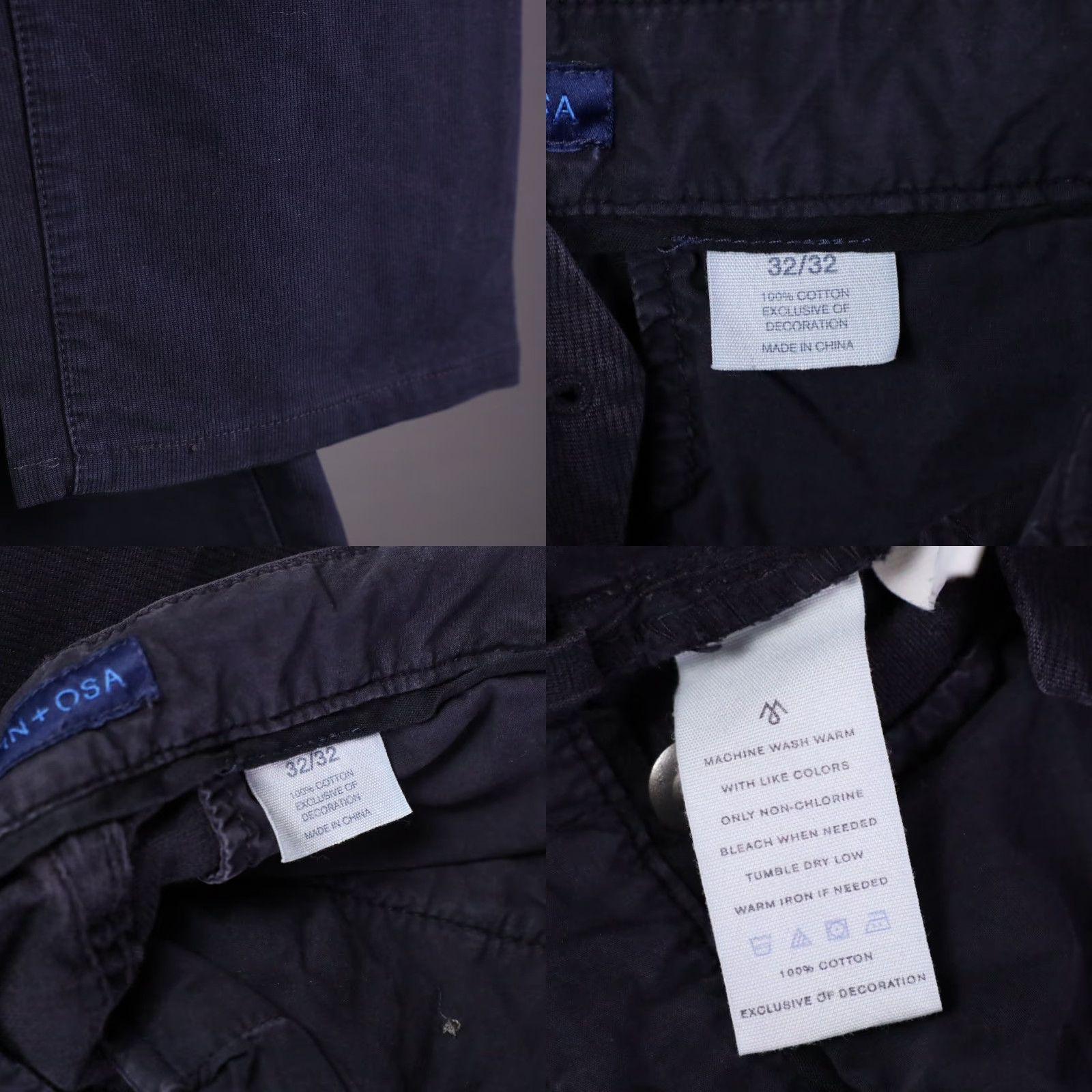 Vintage Martin + Osa Pants Mens 32x32 Navy Blue Corduroy Straight Ankle 5-Pocket Cotton Regular Men Size US 32 / EU 48 - 9 Thumbnail