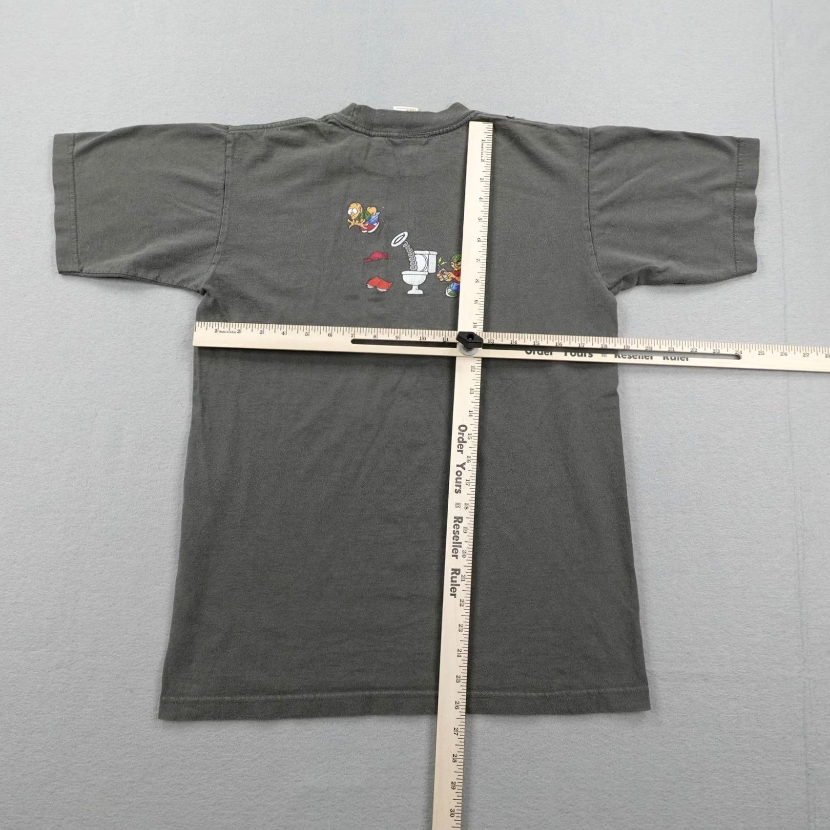 Vintage VINTAGE To The Edge Shirt Men M Gray Toilet Graphic 90s Skateboarding Crew Neck Short Sleeve Cotton Jersey Breathable Lightweight Logo Graphic Print Size US M / EU 48-50 / 2 - 4 Thumbnail