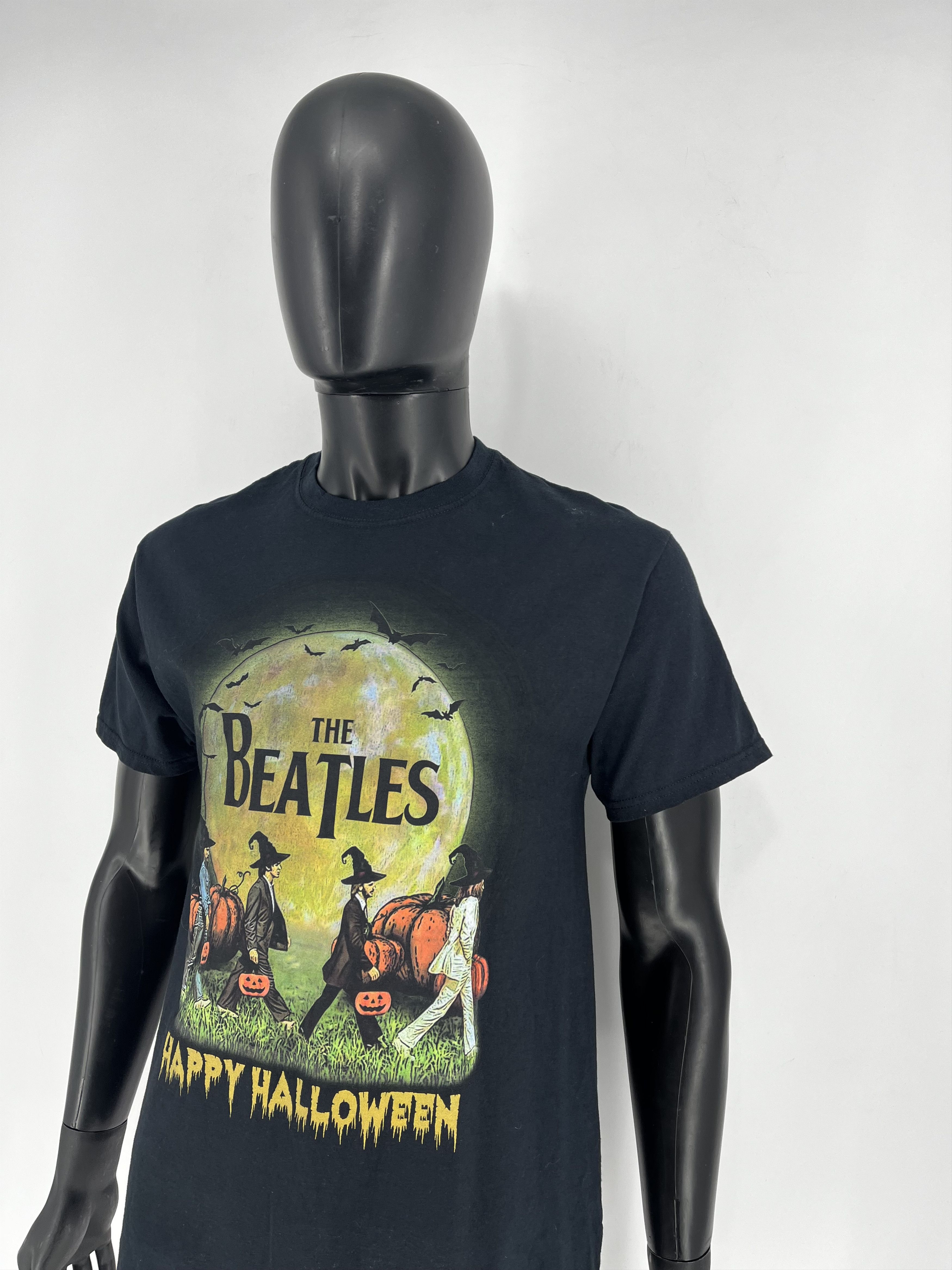 Band Tees × Vintage Vintage The Beatles Happy HalloweenThrashed Rock Streetwear Size US M / EU 48-50 / 2 - 4 Thumbnail