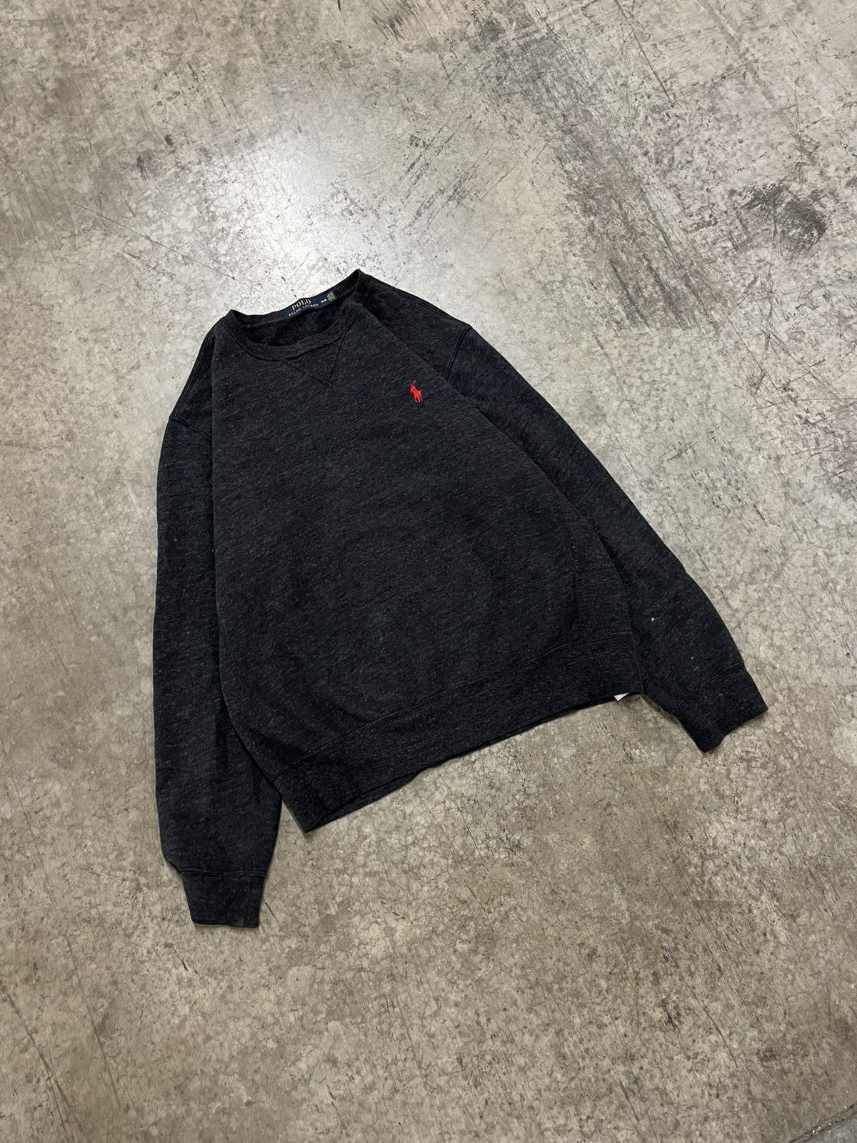 Polo Ralph Lauren × Vintage Polo Ralph Lauren vintage crewneck sweatshirt Heather gray Size US M / EU 48-50 / 2 - 3 Thumbnail