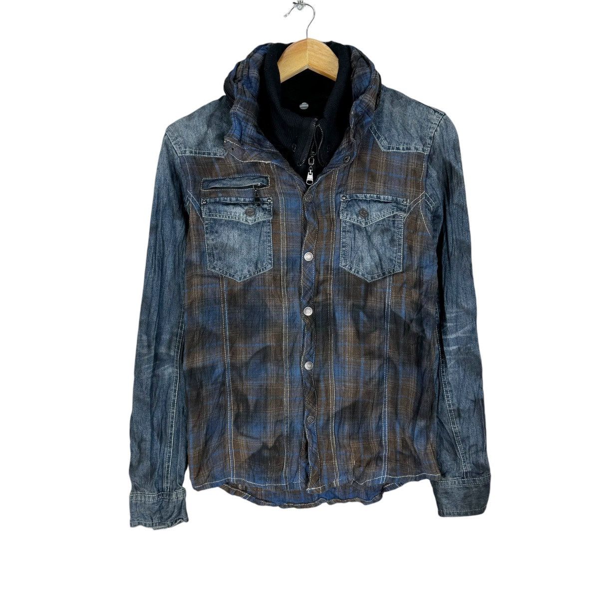 If Six Was Nine ⚡️IN THE ATTIC HOODIE DENIM ZIPPER JACKET Size L / US 10 / IT 46 - 1 Thumbnail