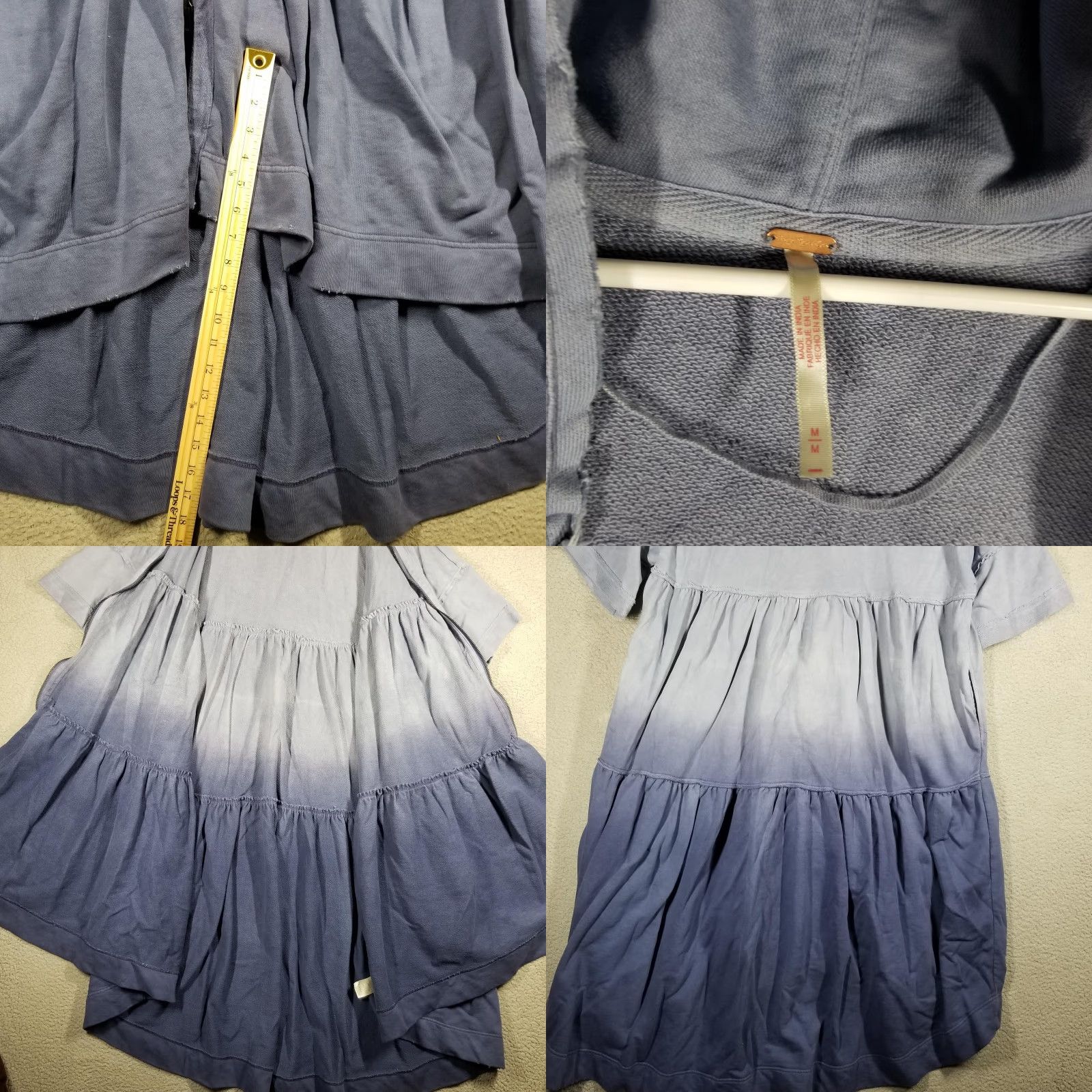 Free People Free People Molly Cardi Garden Glade Combo Hoodie Dress Oversized Dip Dye M Size M / US 6-8 / IT 42-44 - 8 Thumbnail