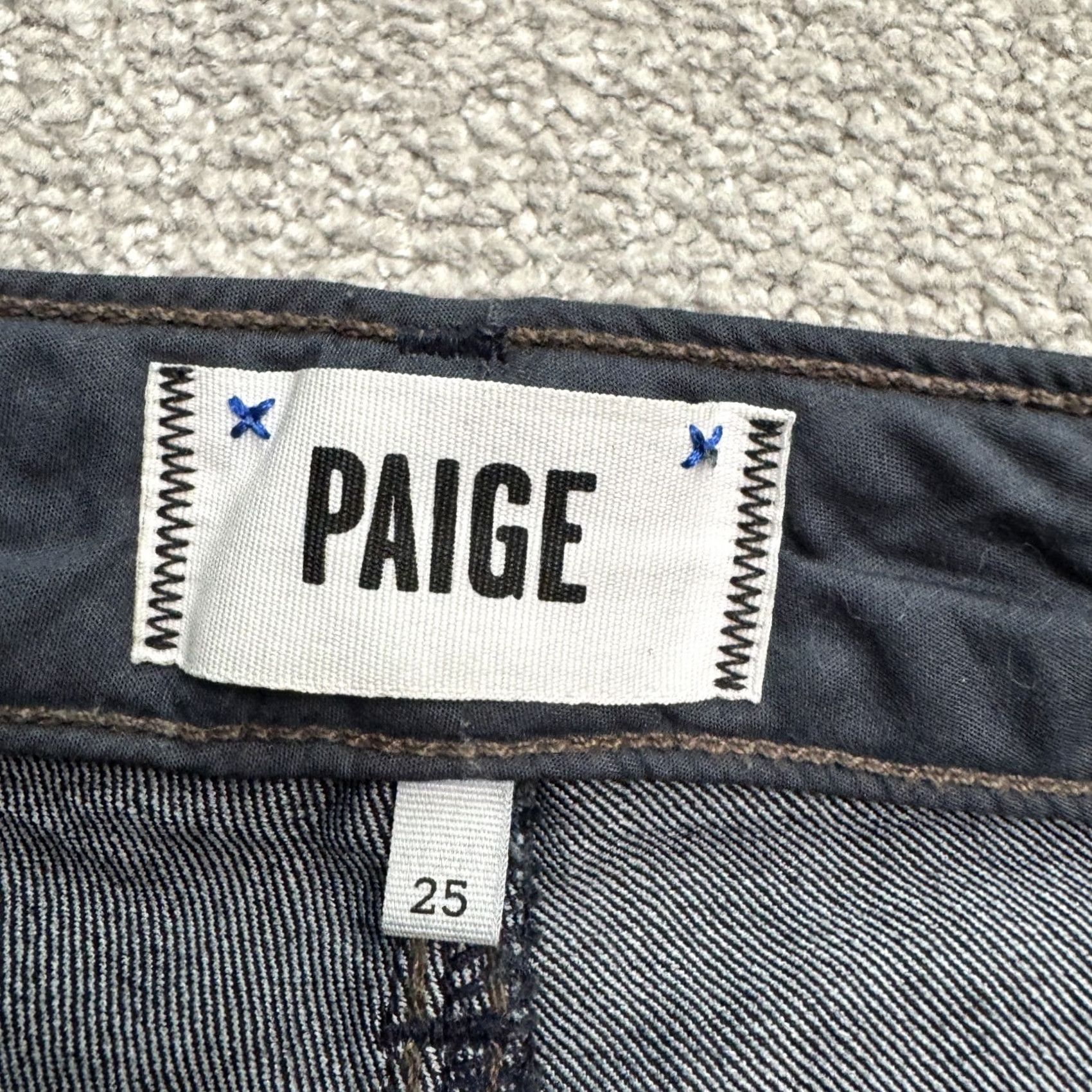 Paige Paige Skyline Jeans Womens 25 Dark Blue Denim Slim Skinny Mid Rise 5-Pocket City Outdoor Streetwear Mens Womens Girls? Size 42" / US 20 - 6 Thumbnail