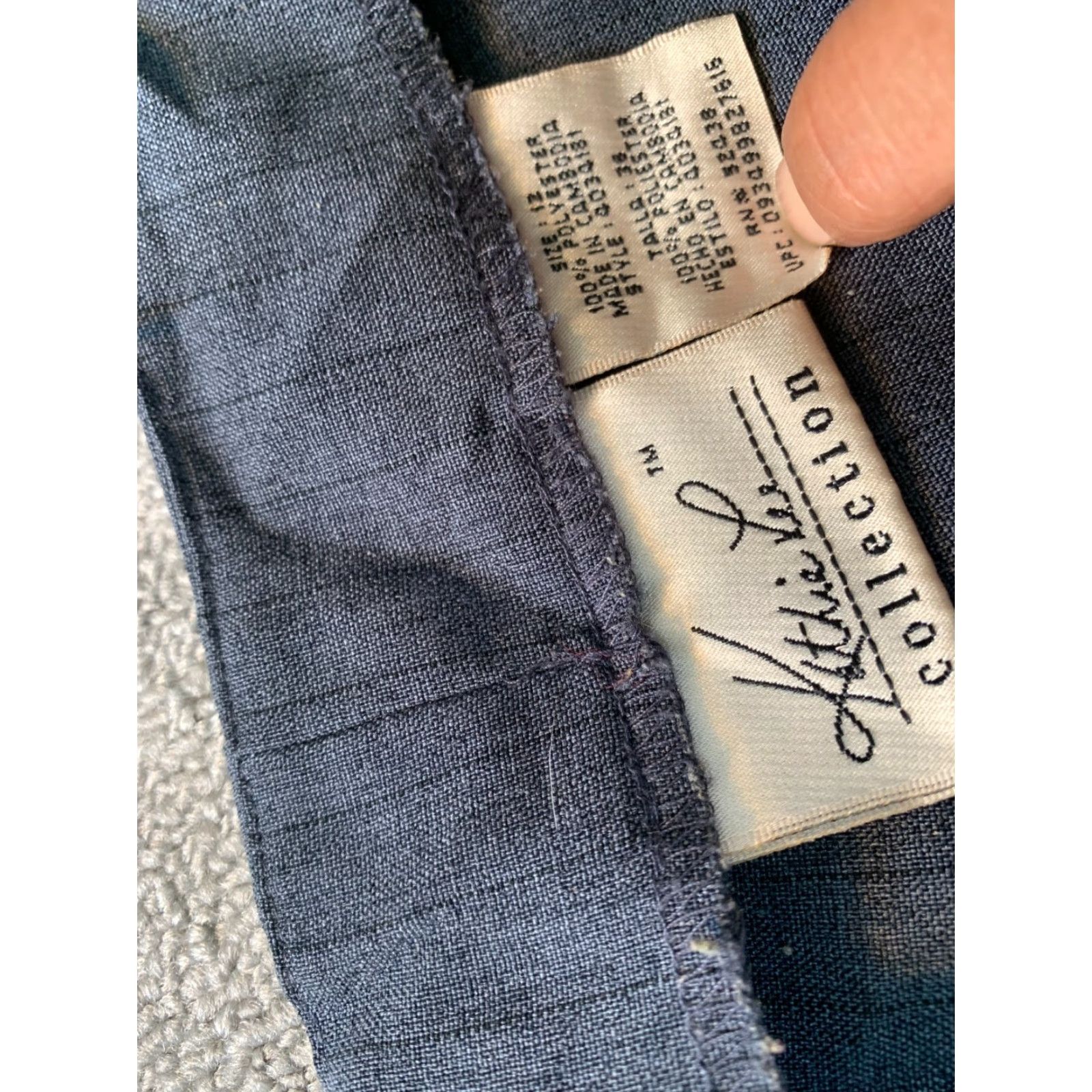 Lee VINTAGE Kathie Lee Dress Pants Gray Womens Size 12 Polyester Size 34" / US 12 / IT 48 - 4 Thumbnail