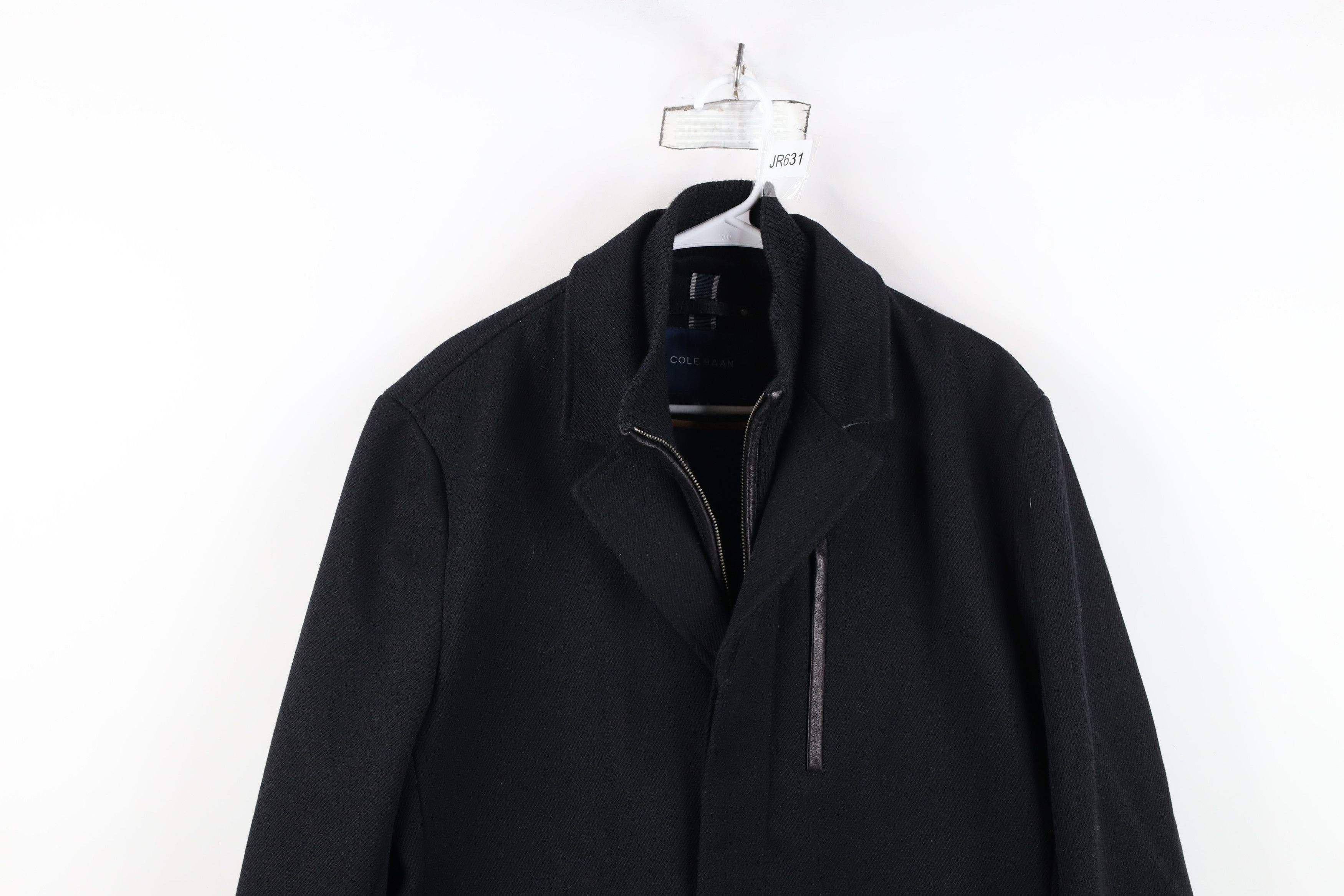 Cole Haan Cole Haan Ribbed Overcoat Jacket with Sweater Bib Black Size US L / EU 52-54 / 3 - 2 Thumbnail