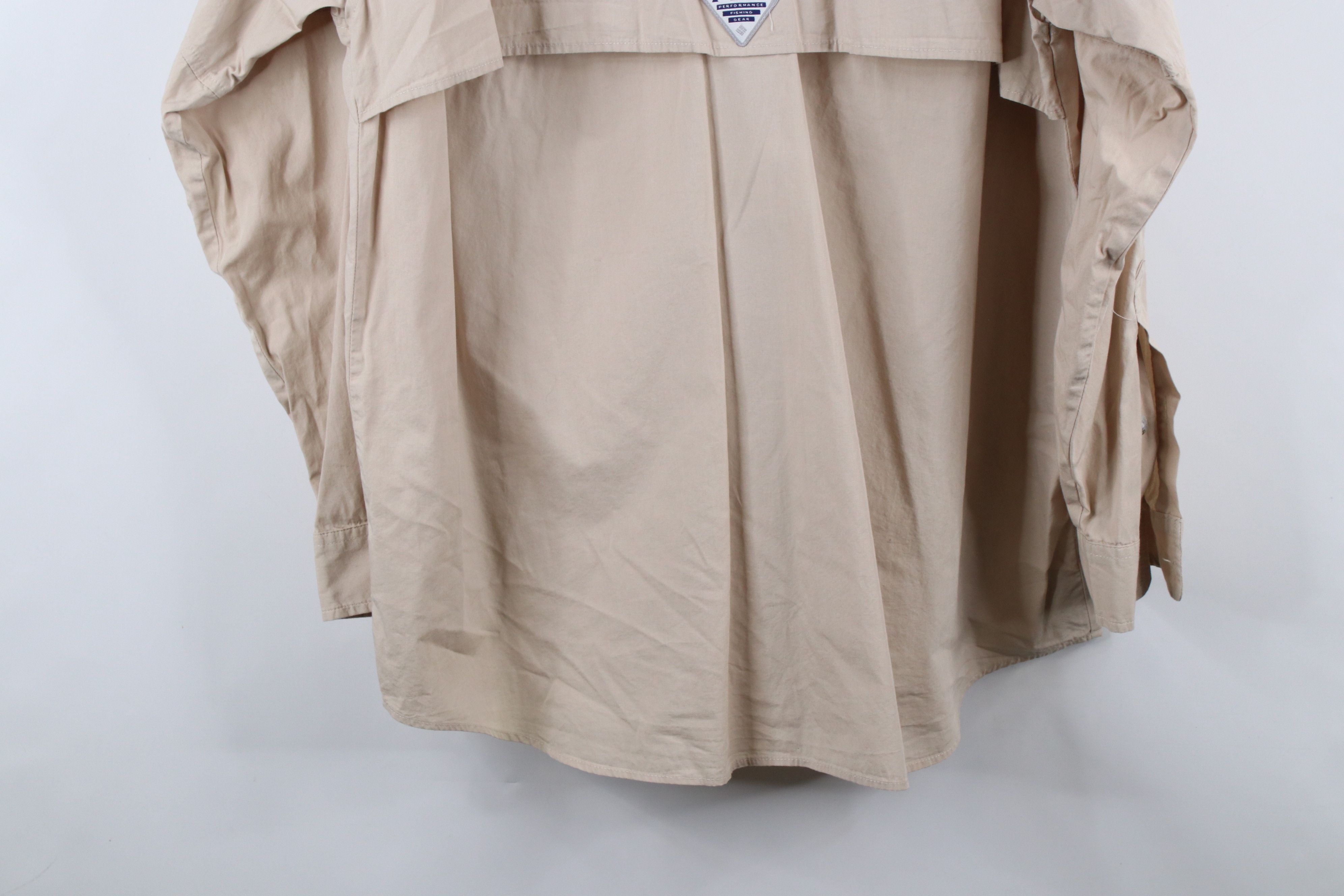 Columbia × Vintage Columbia PFG Performance Gear Button Shirt Beige Khaki Size US XL / EU 56 / 4 - 15 Thumbnail