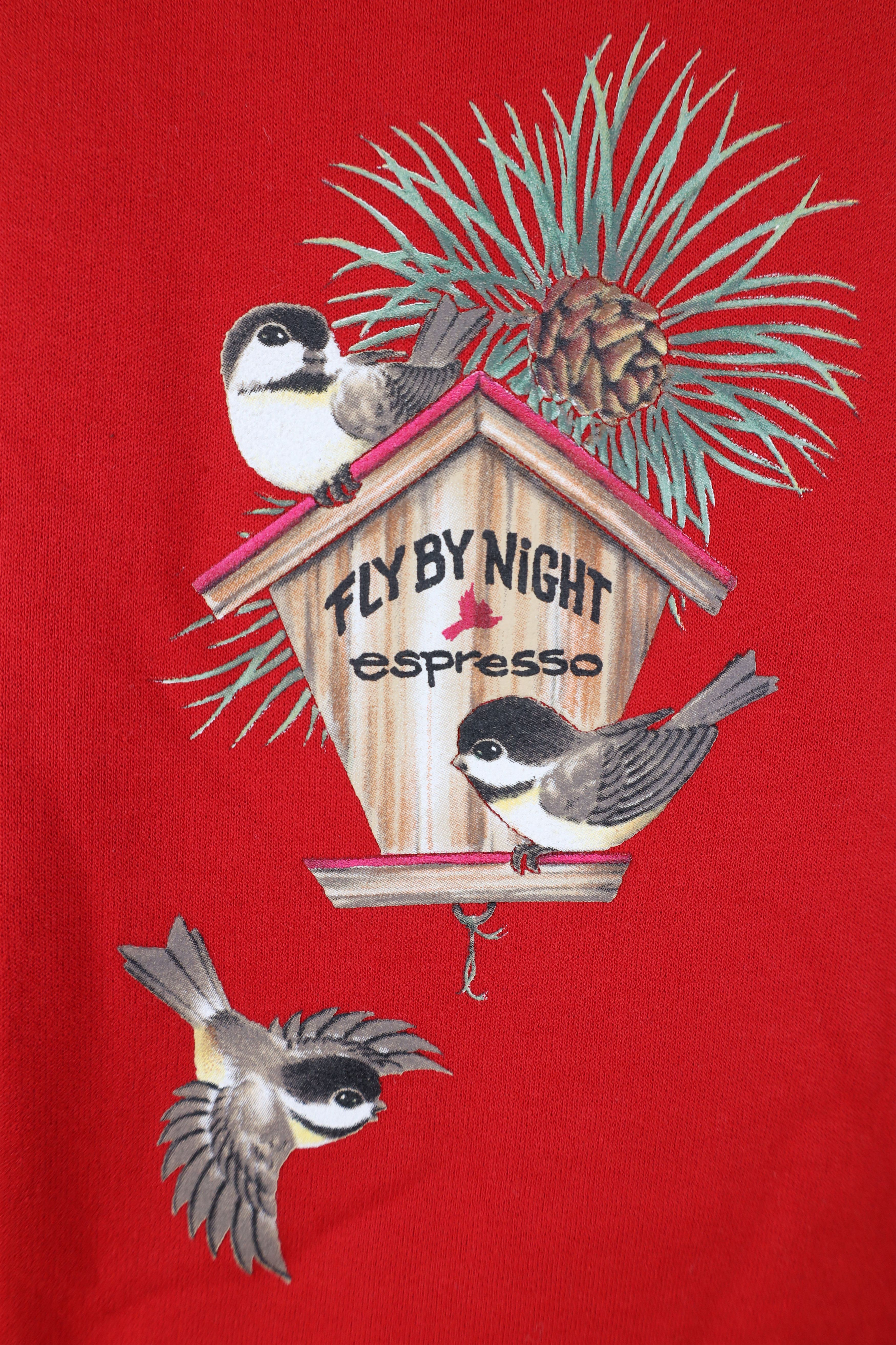 Vintage Deadstock Vintage 90s Christmas Nature Bird Sweatshirt Red Size XL / US 12-14 / IT 48-50 - 12 Thumbnail