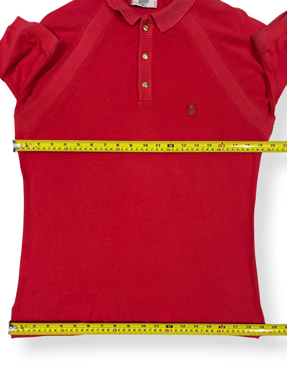 Valentino Vtg 90s Valentino Garavani Sport Rib-Knit Raglan Polo Shirt Size US S / EU 44-46 / 1 - 13 Thumbnail