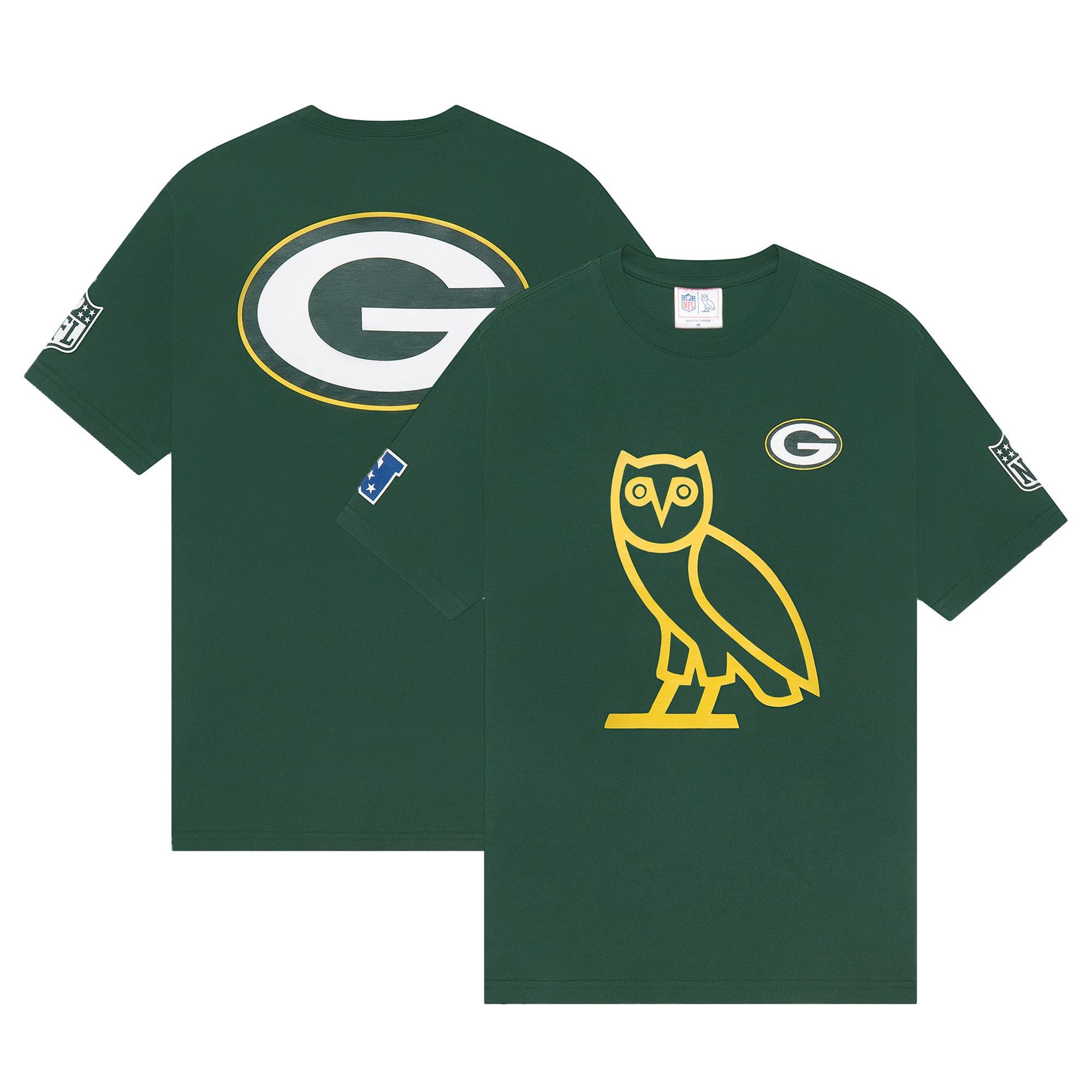 Drake *RARE* OVO x NFL Green Bay Packers OG Owl T-Shirt Size US XXL / EU 58 / 5 - 2 Thumbnail