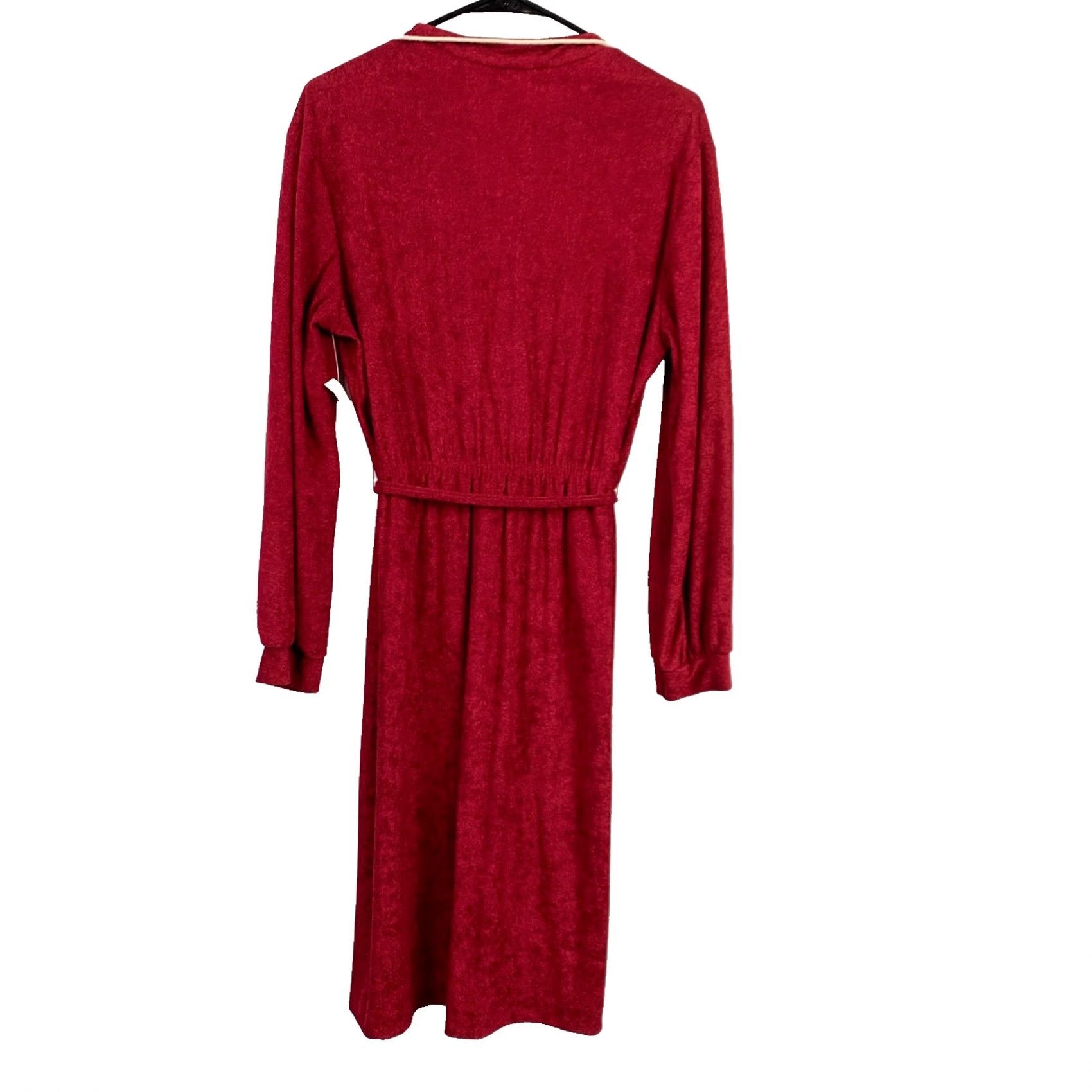 Vintage VINTAGE Ms Claire New York Red Dress 60s Secretary/Geek Nylon NWT 16 1/2 Bust 36.5" Size 16 1/2 Women Mens Womens Girls Size 4XL / US 24-26 - 4 Thumbnail