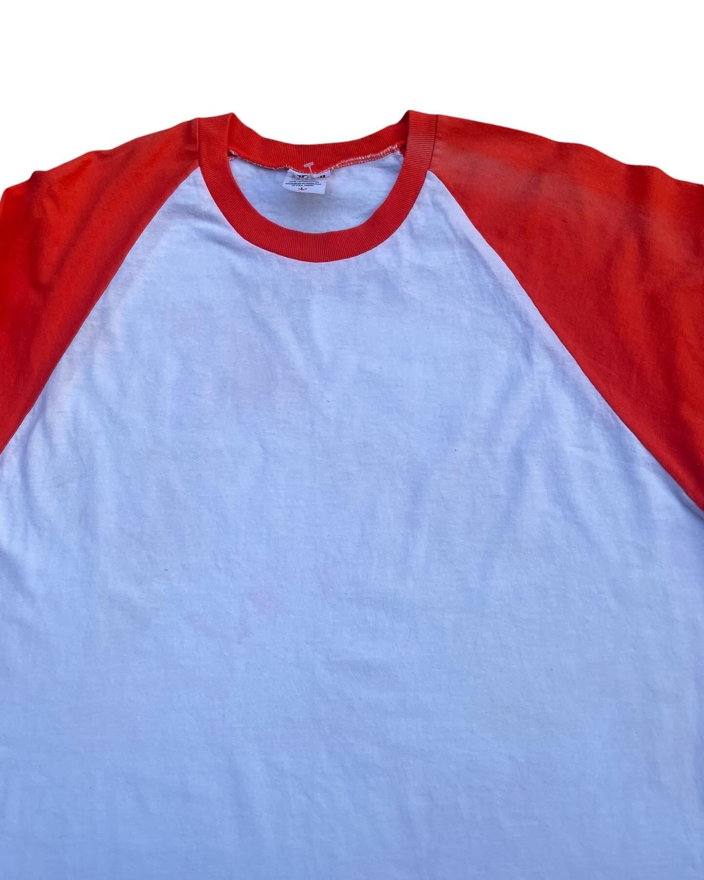 Anvil × Vintage Vintage Anvil Plain Raglan Tshirt Size US L / EU 52-54 / 3 - 3 Thumbnail