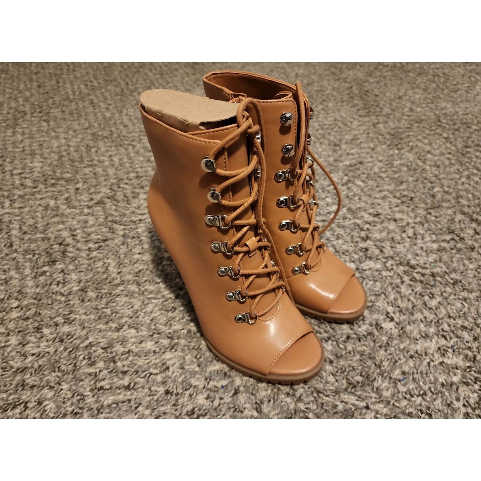 Vintage INC International Concepts Florita Size 5M Lace-Up Brown Shooties Boots Size US 5 / IT 35 - 2 Thumbnail