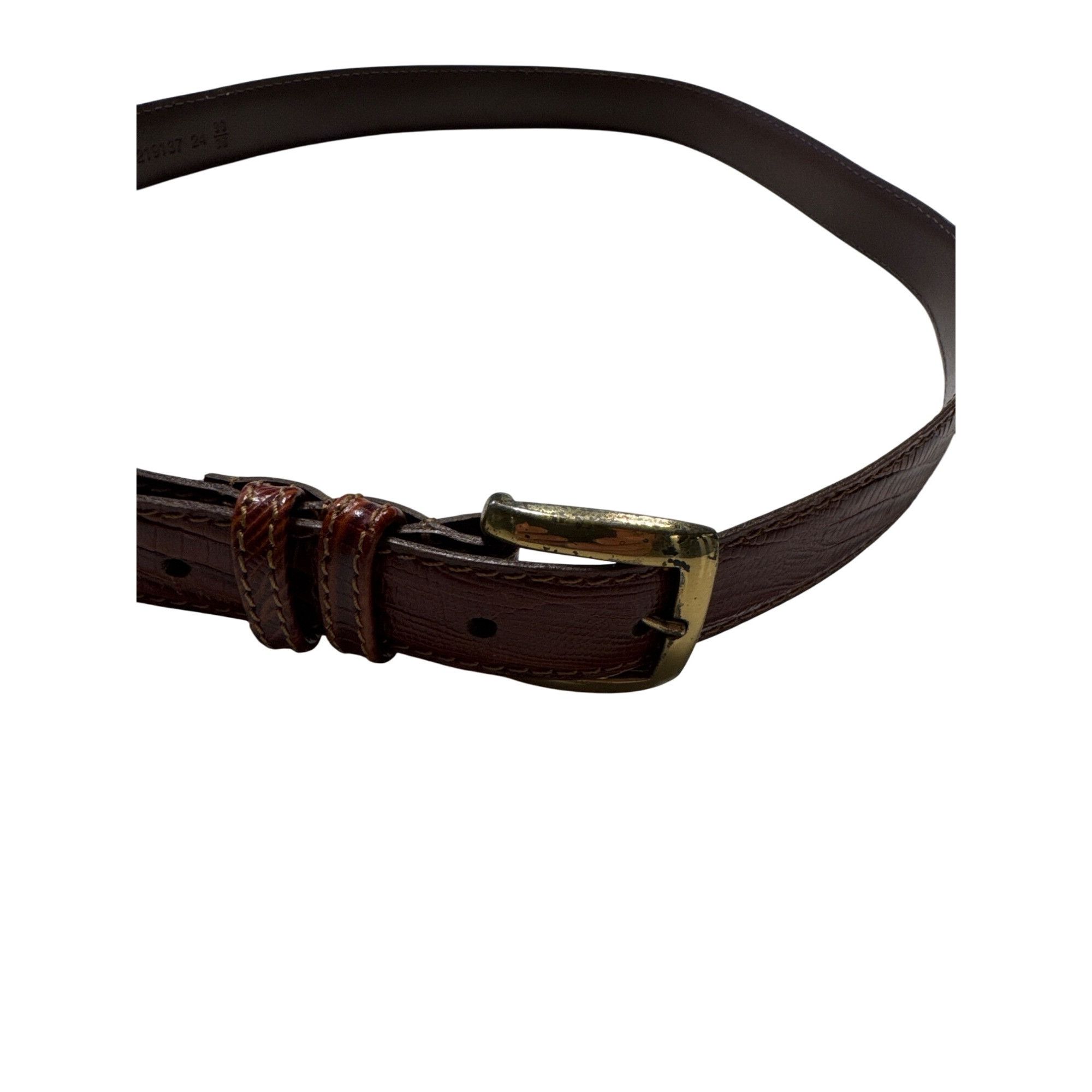 Dior Christian Dior Womens Brown Genuine Leather Belt With Brass Size ONE SIZE - 6 Thumbnail
