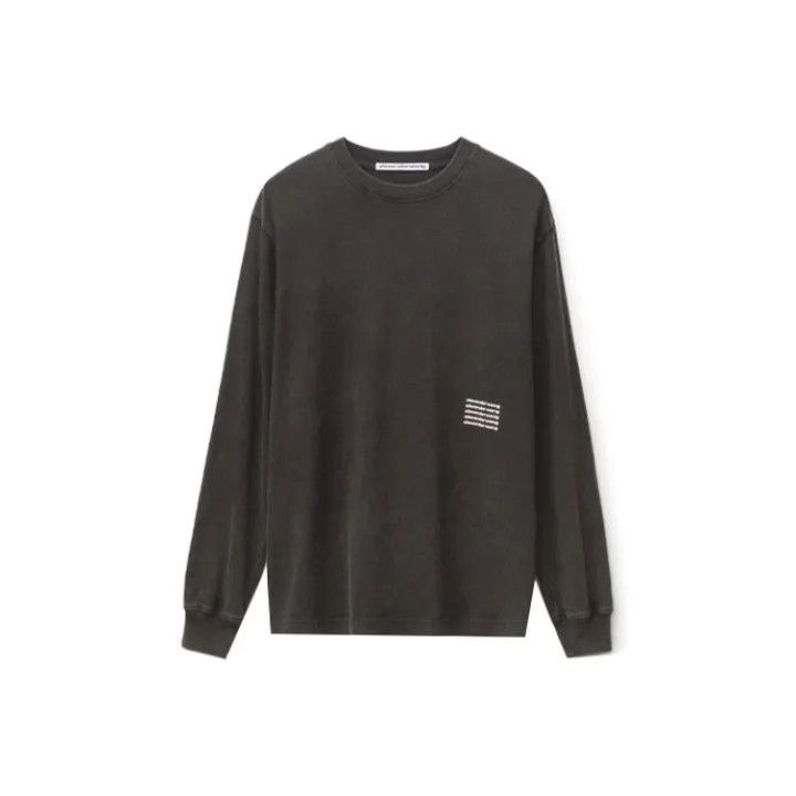 Alexander Wang Alexander Wang Logo Print Long Sleeve Tee 0079 Size L / US 10 / IT 46 - 1 Thumbnail