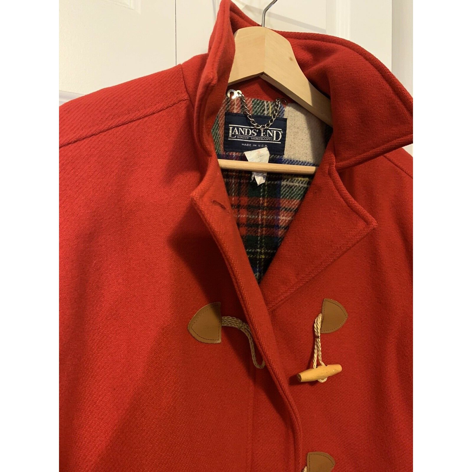 Lands' End Lands End Hooded Wool Parka coat toggle red womens sz M Size M / US 6-8 / IT 42-44 - 1 Thumbnail