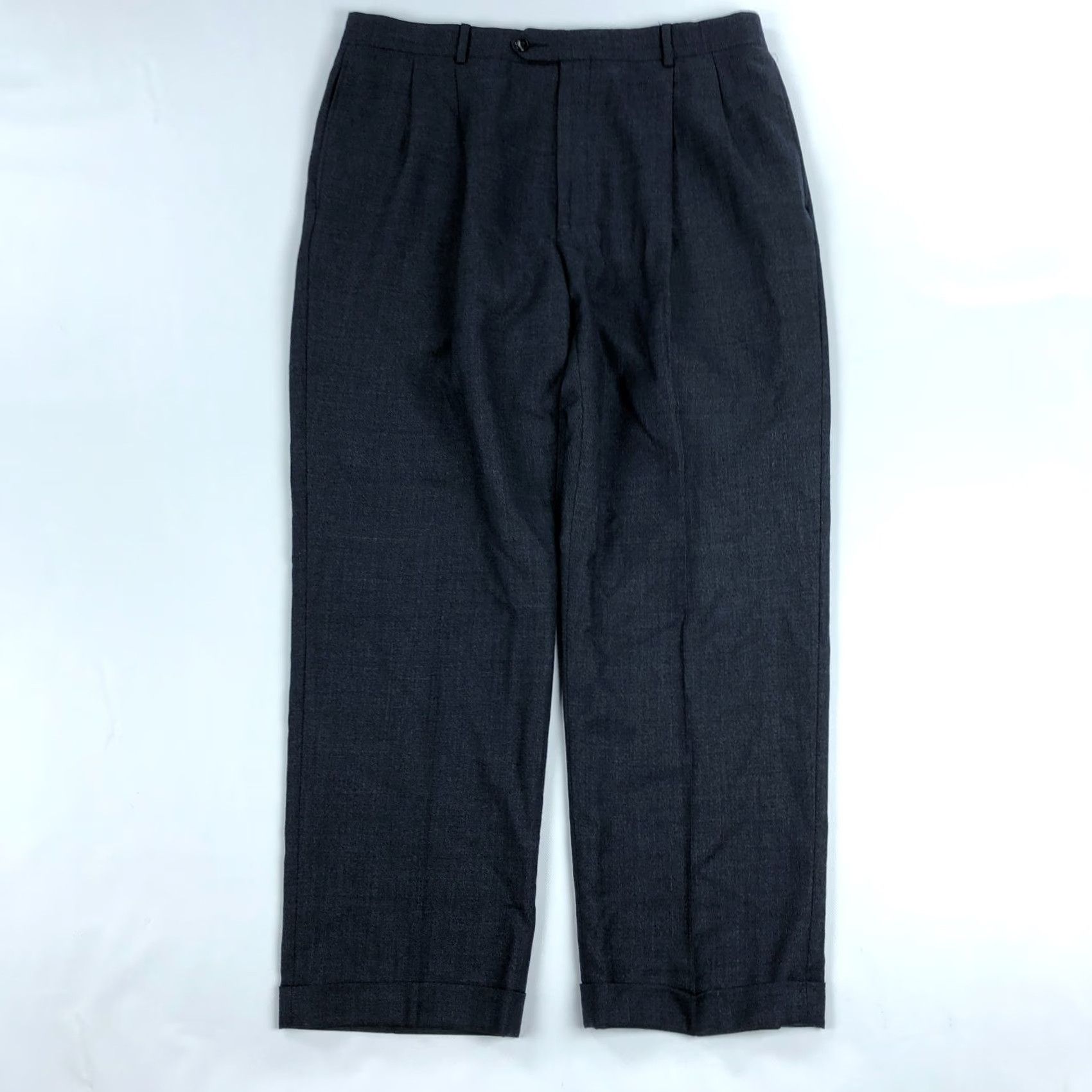 Jos. A. Bank Jos. A. Bank Dress Pants 36x30 Wool Pleated Cuffed Executive Mens Blue Size US 36 / EU 52 - 2 Thumbnail