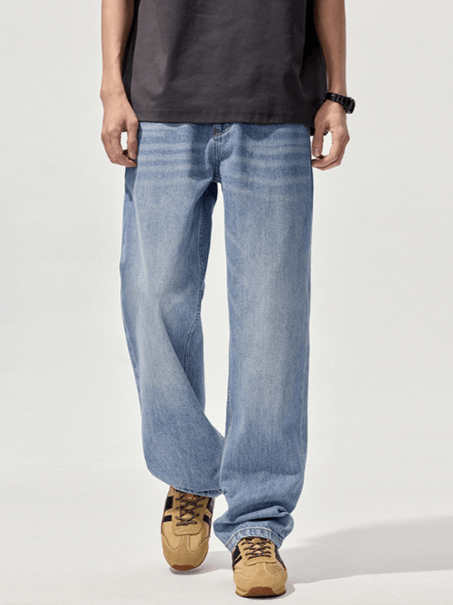 Japanese Brand × Jean American washed light blue straight loose simple jeans Size US 32 / EU 48 - 2 Thumbnail