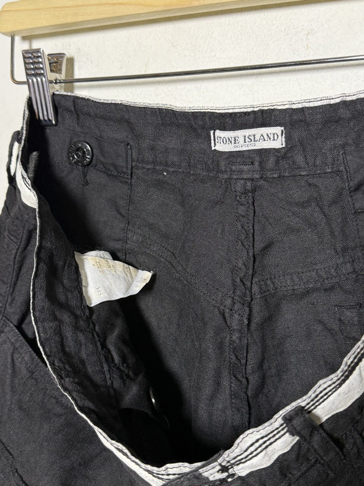Stone Island stone island y2k linen cargo pants Size US 33 - 9 Thumbnail