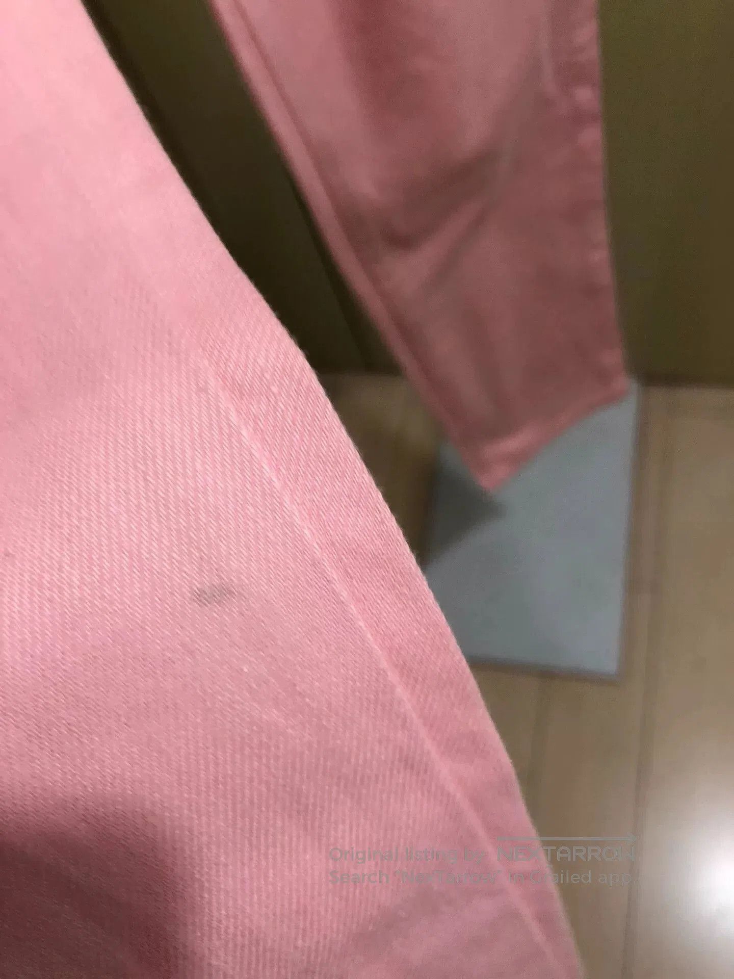 Chanel Chanel Pink Denim Pants with Stains. Size 35" - 4 Thumbnail