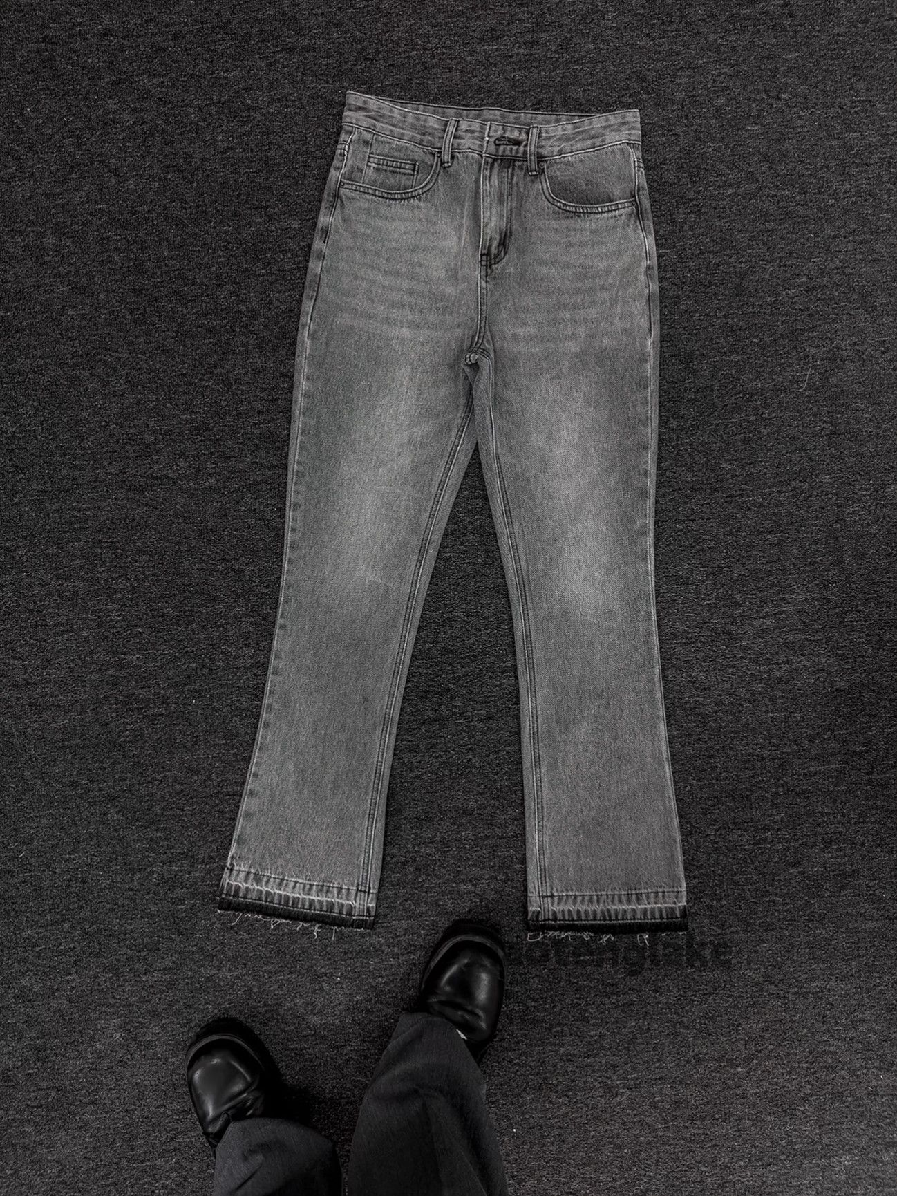 Jean × Vintage washed faded cleanfit skate hiphop yuppie flared jeans Size US 32 / EU 48 - 6 Thumbnail