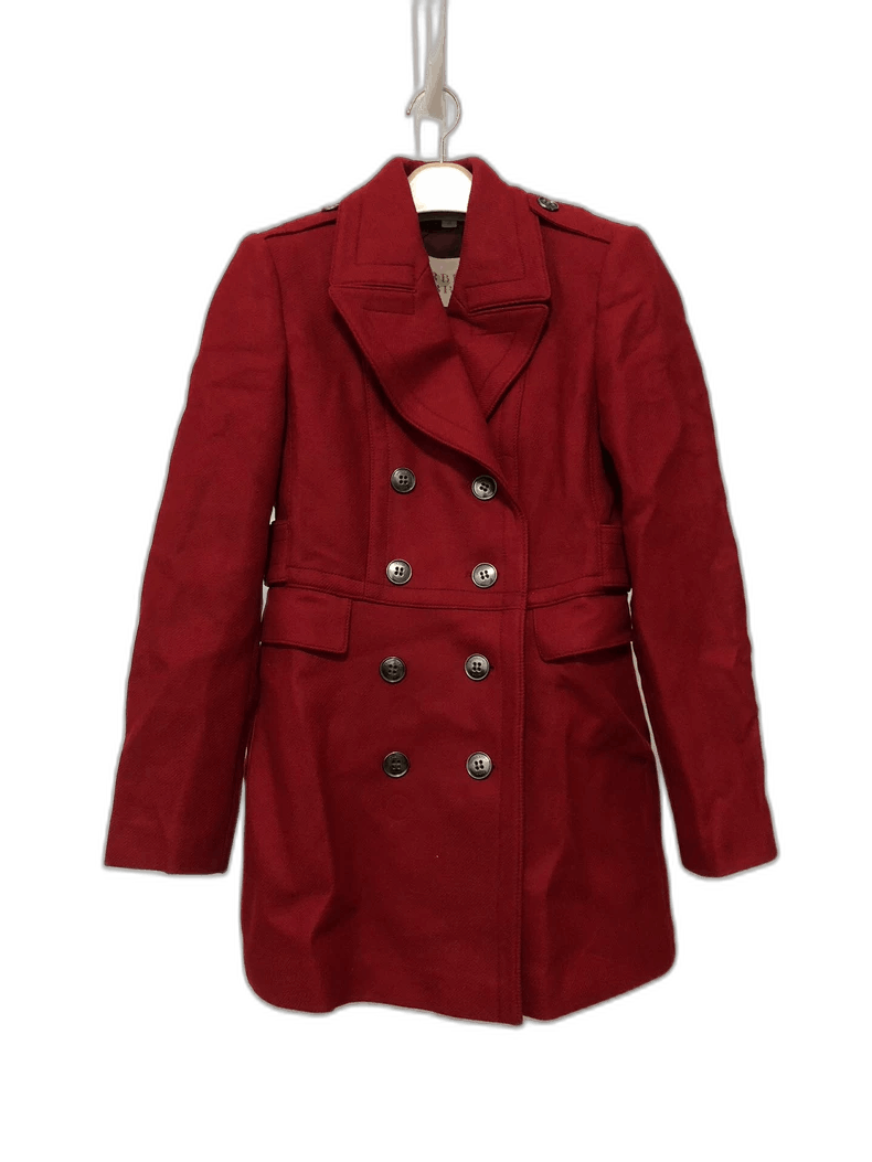 Burberry Burberry Women's Wool Coat Red Size US L / EU 52-54 / 3 - 1 Thumbnail