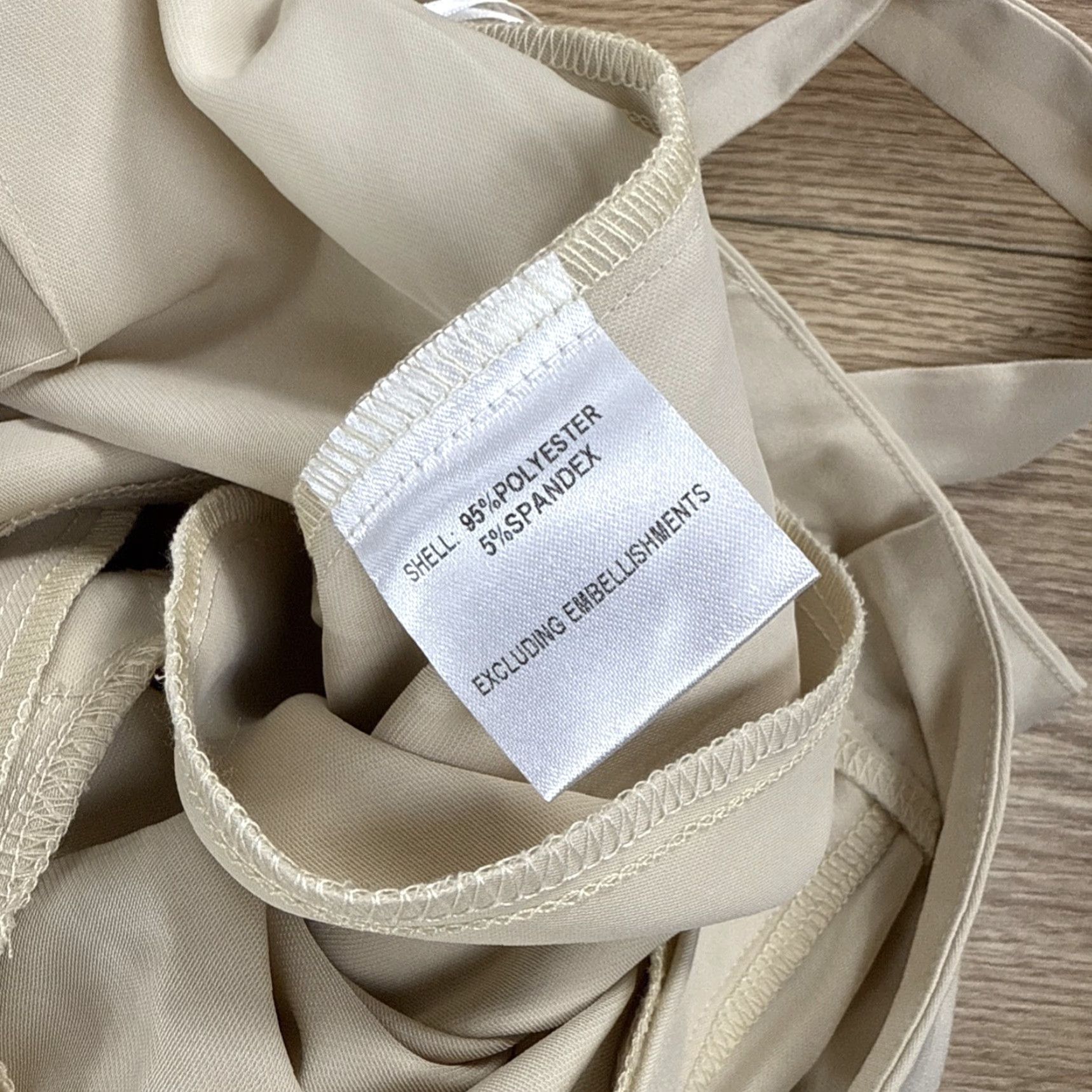 Vintage Shareen Collection High-Rire Cargo Wide Leg Pants Women size 10 Ivory Cargo Wide-Leg 10 Womens Size 32" / US 10 / IT 46 - 3 Thumbnail