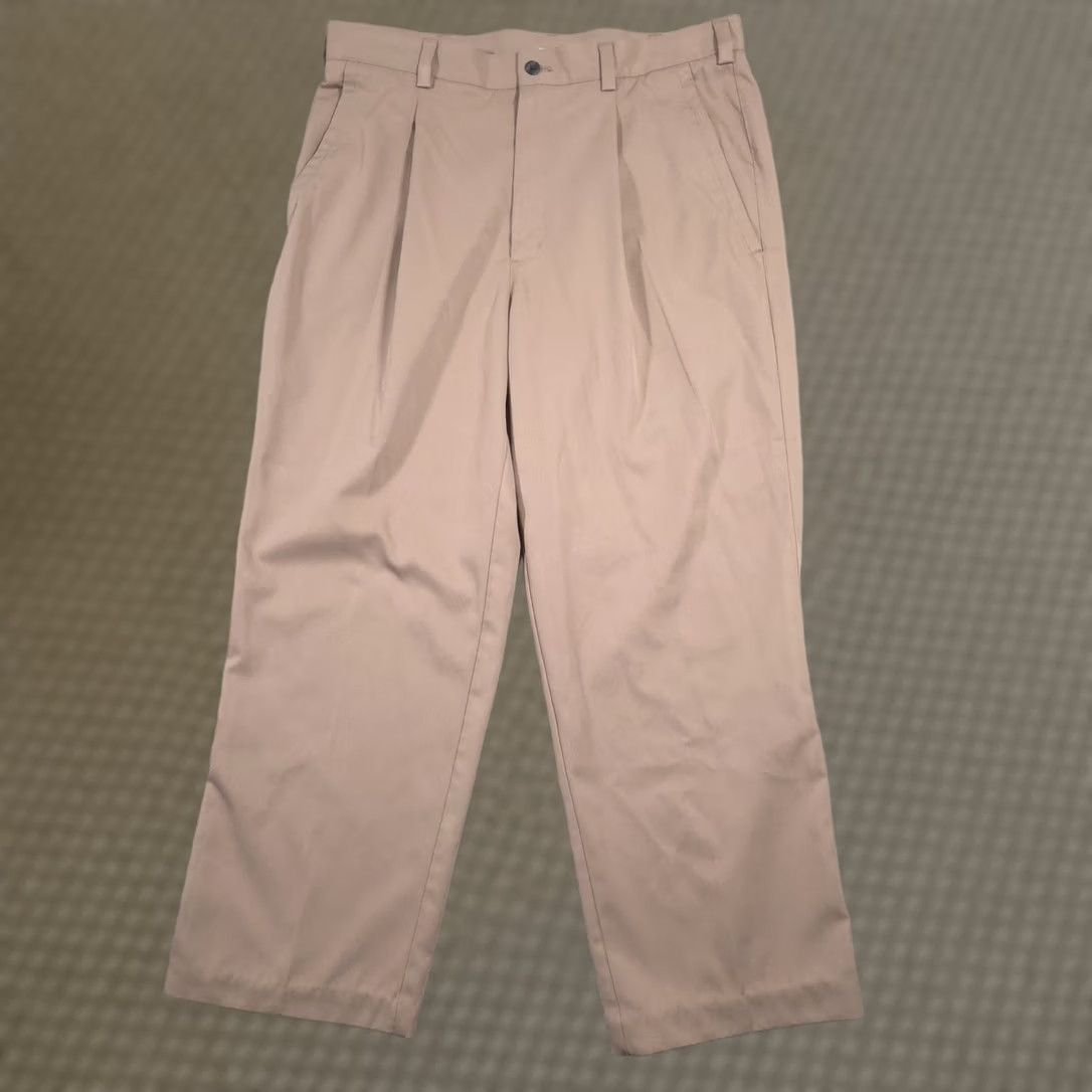 Nike Nike Golf Pants Mens 34 Beige Twill Pleated Moisture Wicking Performance Regular Straight Leg Pants Mens Golf Size US 34 / EU 50 - 1 Thumbnail
