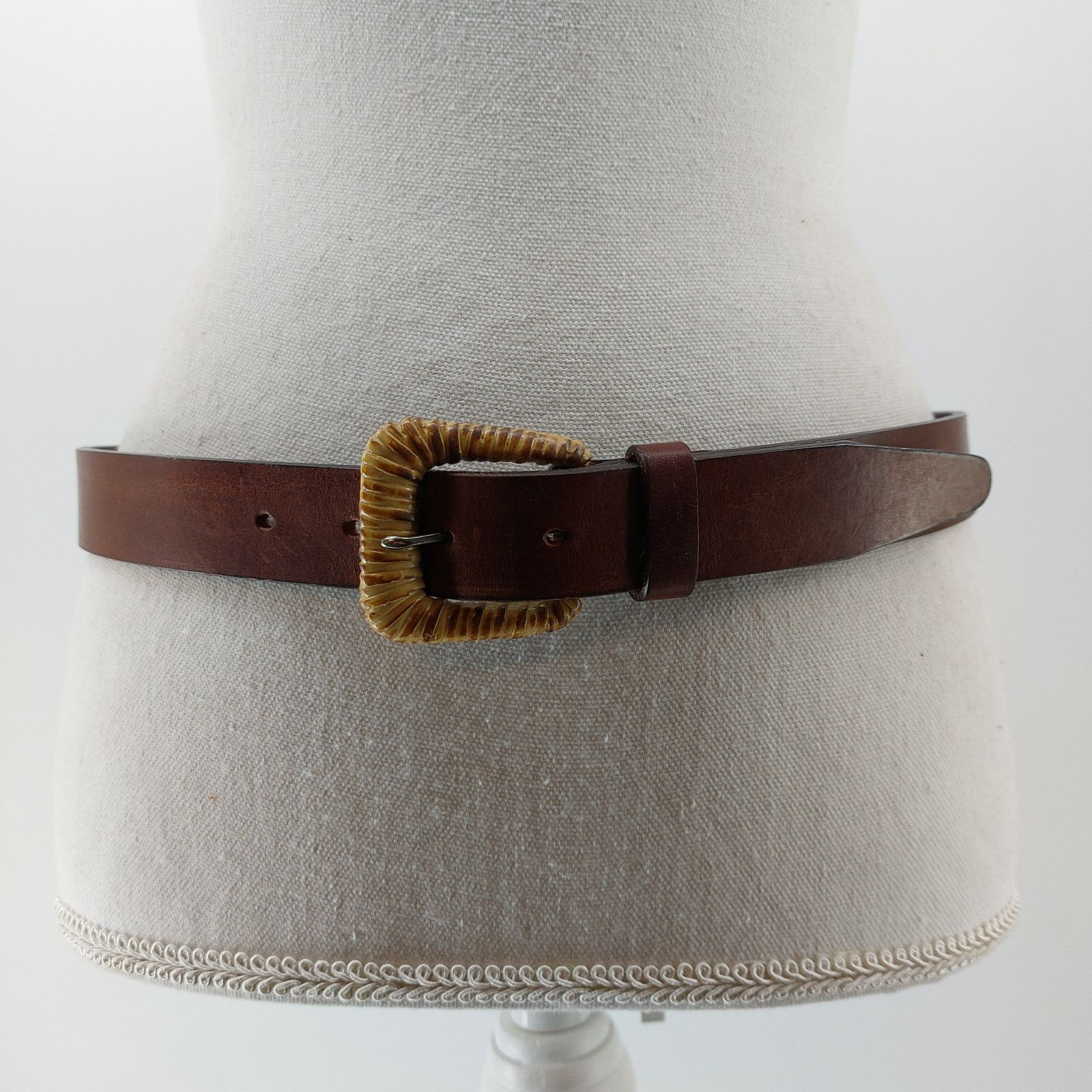 Other Talbots Italian Saddle Leather Belt Brown Wicker L Size ONE SIZE - 8 Thumbnail