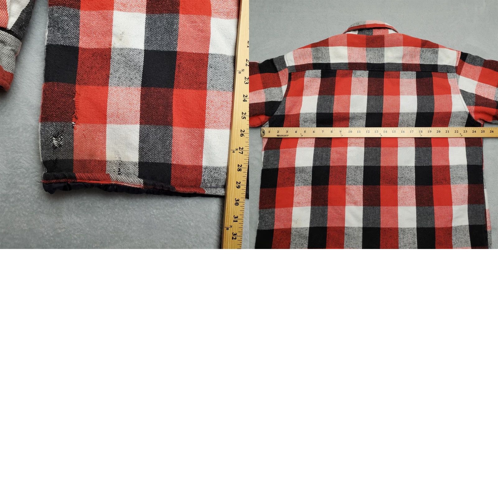 Vintage VINTAGE Five Brothers Shirt Jacket Mens XL Red Plaid Outdoor Lined Pearlsnap Buttons Snap Pockets Casual Twill Cotton Long Sleeve Collar Mens XL Red Size US XL / EU 56 / 4 - 8 Thumbnail
