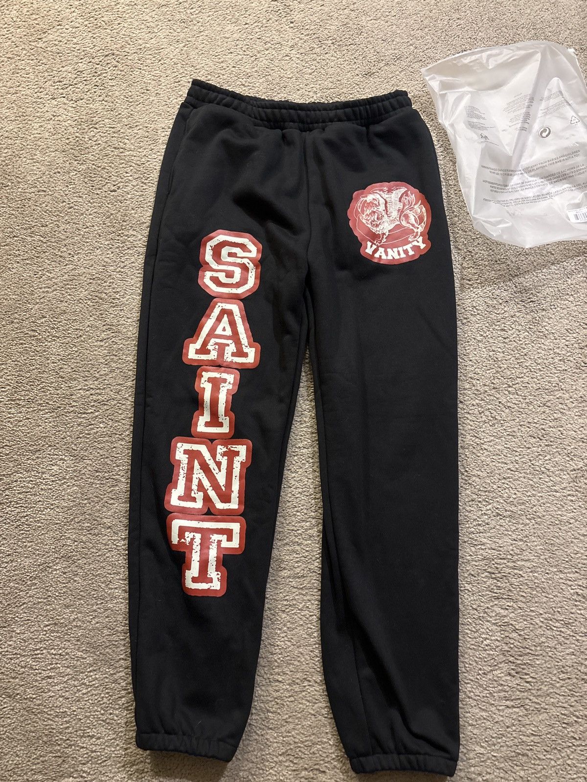 Saint Vanity Black & red varsity sweats Size US 34 / EU 50 - 1 Thumbnail