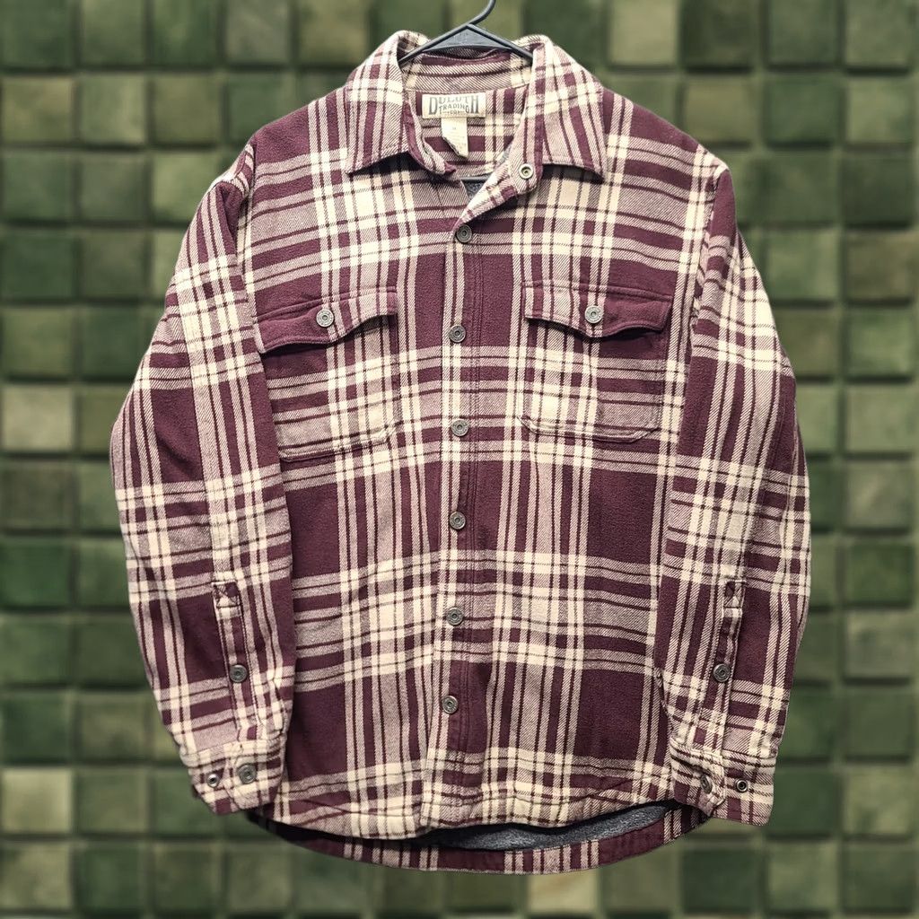 Vintage Duluth Flapjack Flannel Shirt Jac Heritage Weight Mens M Burgandy Plaid Button-Up Snap Long Sleeve Size US M / EU 48-50 / 2 - 1 Thumbnail