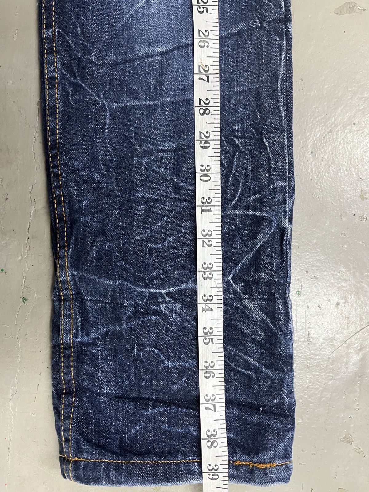 If Six Was Nine 2000s Nylaus Karakuri Double Waist Washed Denim Jeans Faded Size US 30 / EU 46 - 9 Thumbnail