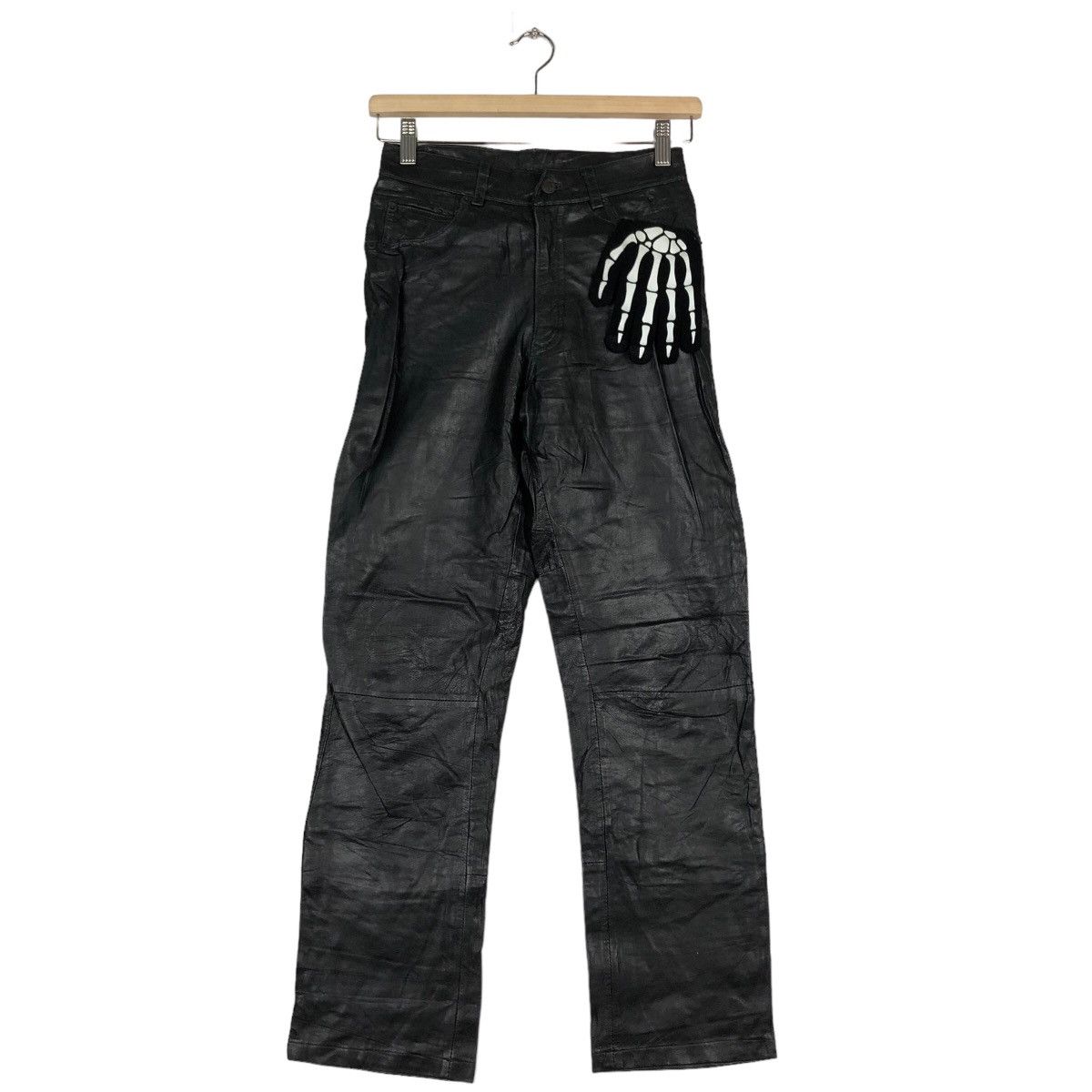 Genuine Leather 🔥90’s Real Leather Racing Pants Inspire Rick Owens Size US 26 / EU 42 - 2 Thumbnail