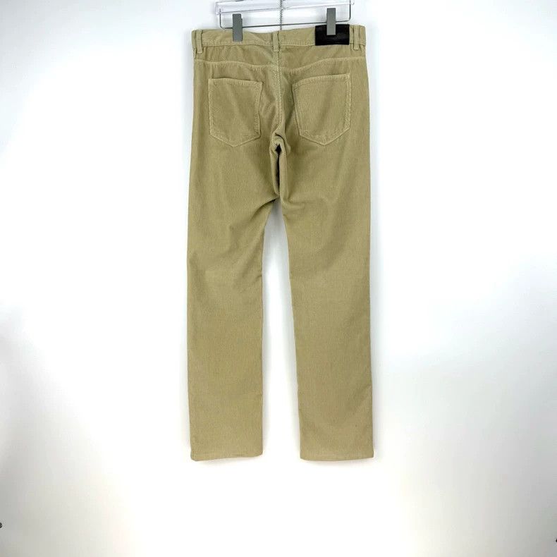 Prada Prada Khaki yellow leather label corduroy trousers 2502-Nex Size US 33 - 4 Thumbnail