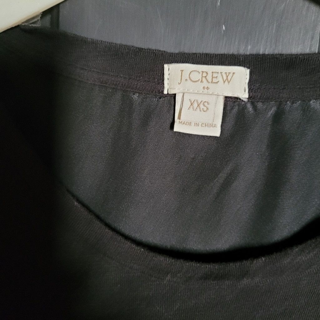 J.Crew J Crew, tee shirt, black, XXS, satin bottom, nwot Size XXS / US 00 / IT 34 - 3 Thumbnail