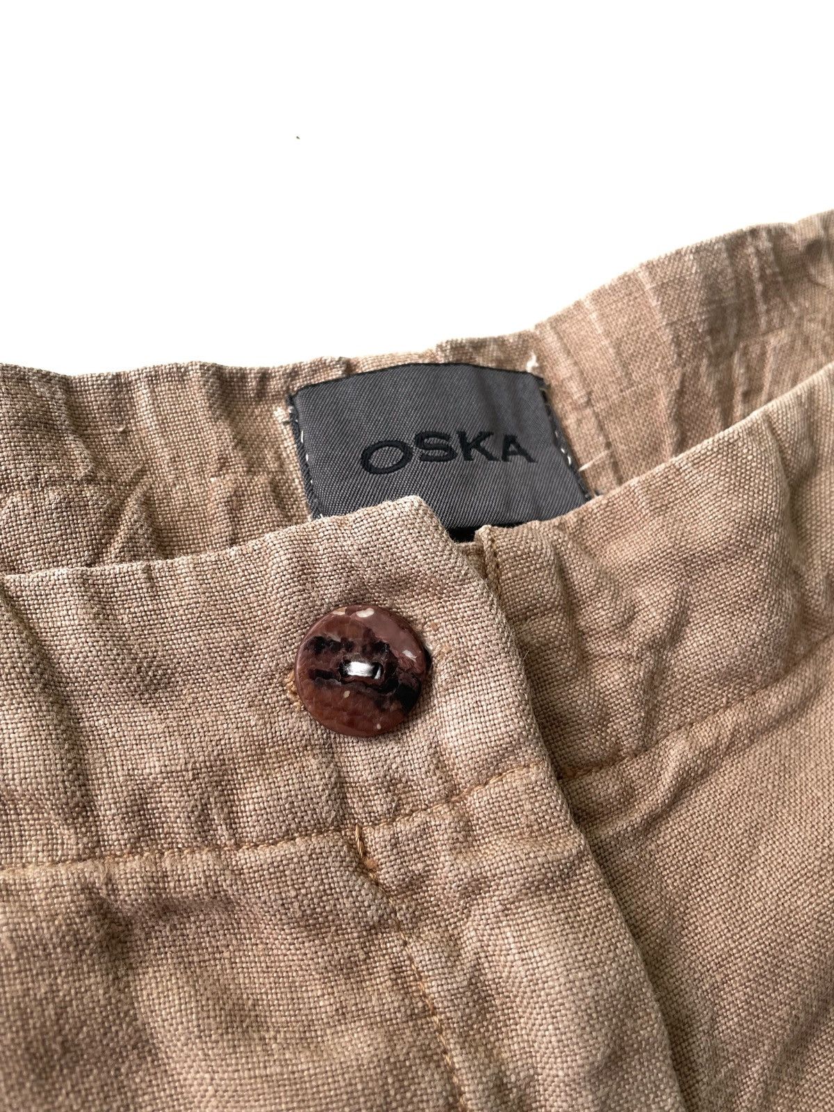 Other OSKA Men Crop Beige Linen Wide Leg Pants Size 31/M RiRi Zip Size US 31 - 7 Thumbnail