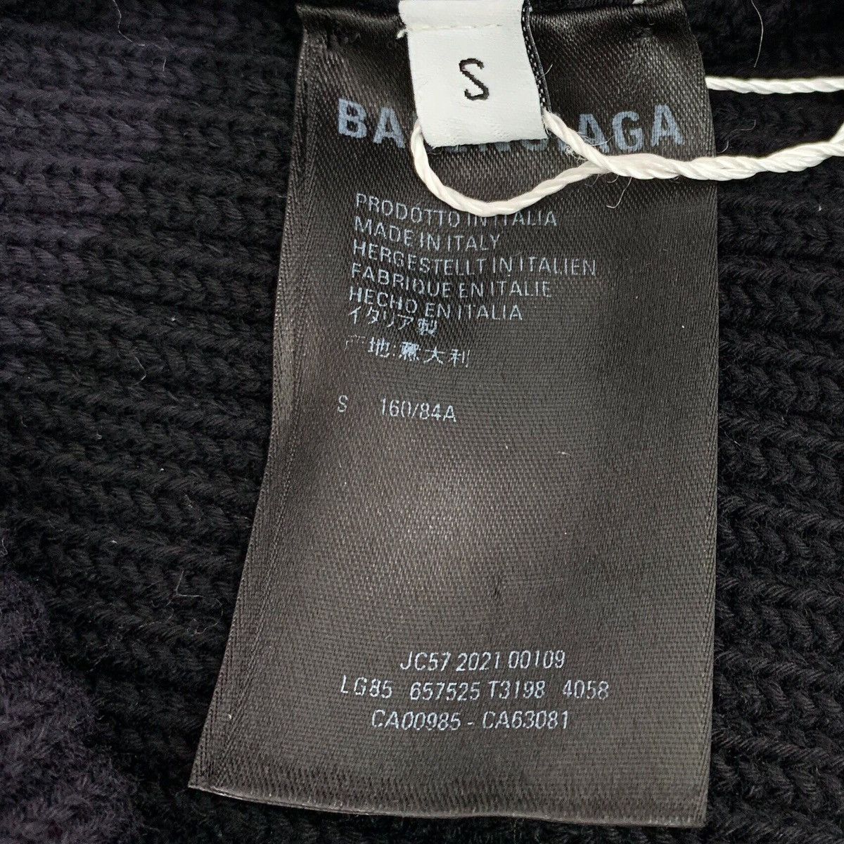 Balenciaga Balenciaga Black Logo Printed Crew Neck Knit Sweater K26WX Size US S / EU 44-46 / 1 - 7 Thumbnail