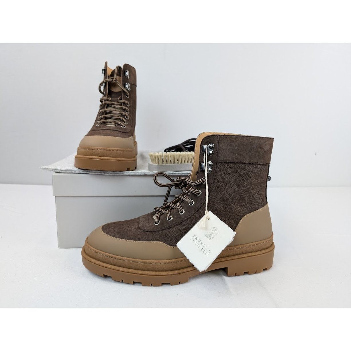 Brunello Cucinelli o1rshd1 Leather Boots in Brown Size US 9 / EU 42 - 18 Thumbnail