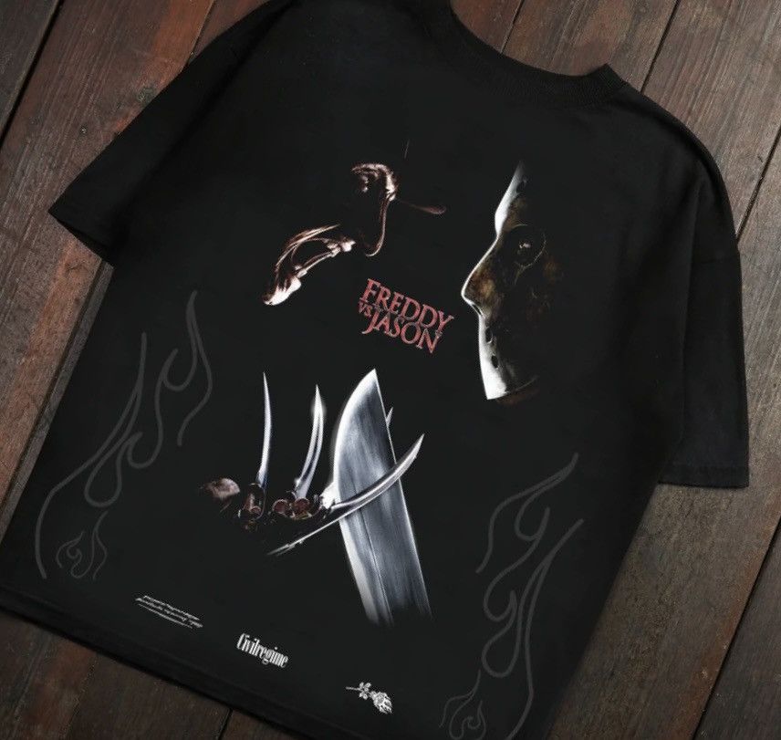 image of Civil Regime X Darc Sport X Freddy Vs Jason in Black, Men's (Size XL)