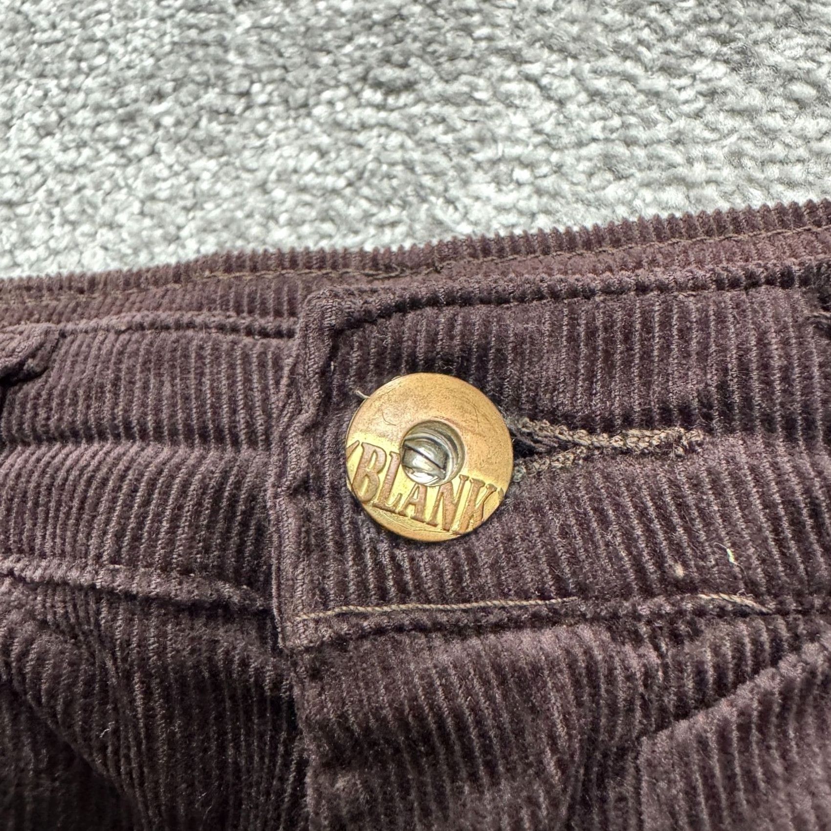 Vintage BLANKNYC Mid Rise Slim Fit Corduroy Pants Womens 28 Dark Brown 5-Pocket Stretch Size 28" / US 6 / IT 42 - 5 Thumbnail